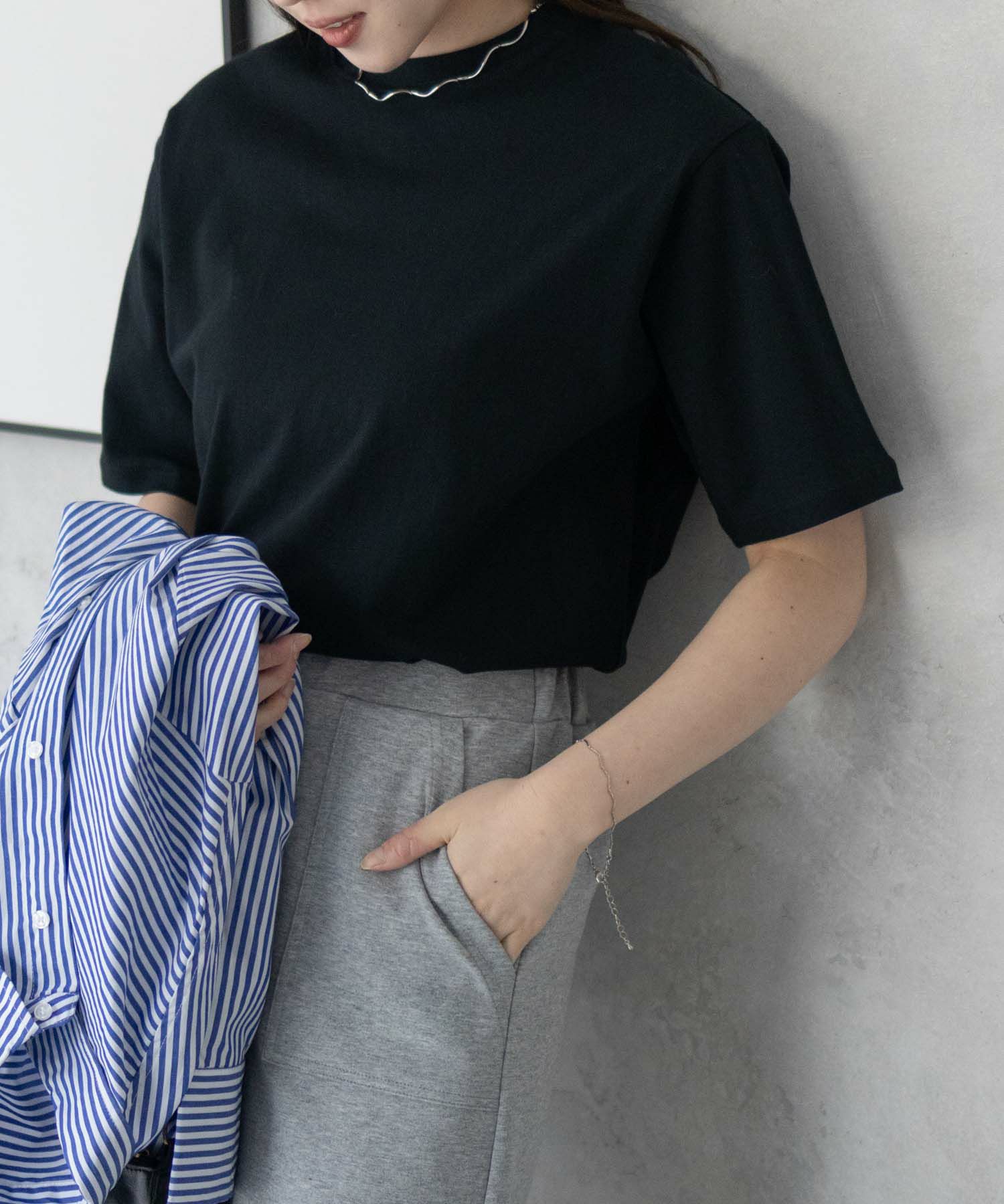 nAvy 無地クルーTシャツ レディース