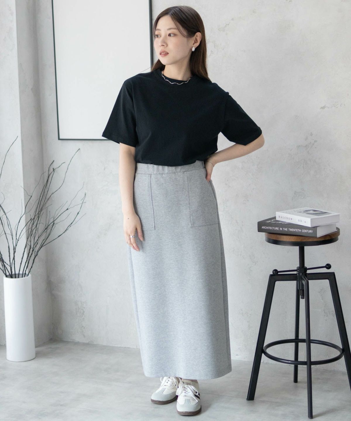 nAvy 無地クルーTシャツ レディース