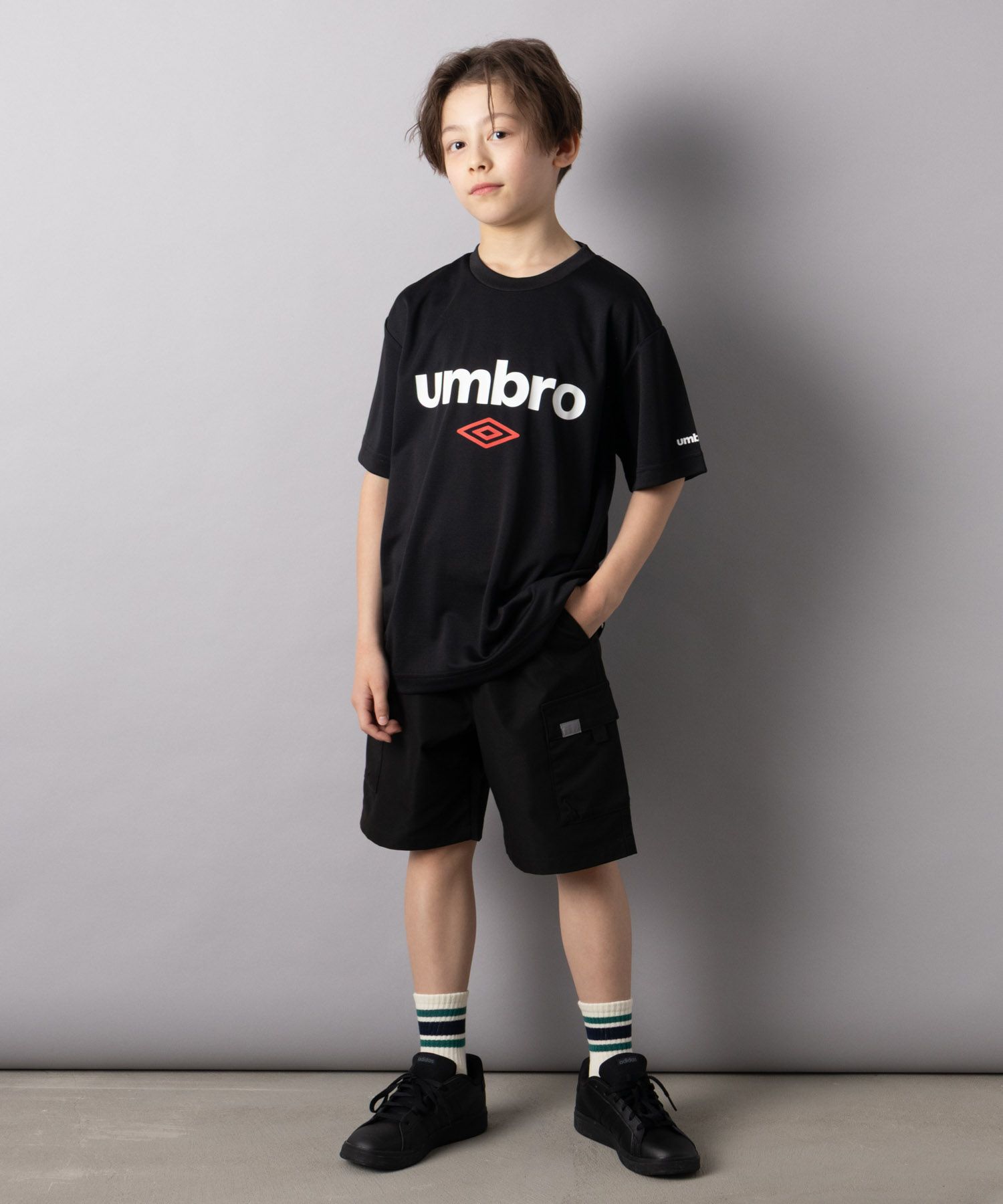 umbro  両面ロゴプリントTシャツ キッズ メール便 対応商品商品サムネイル-3
