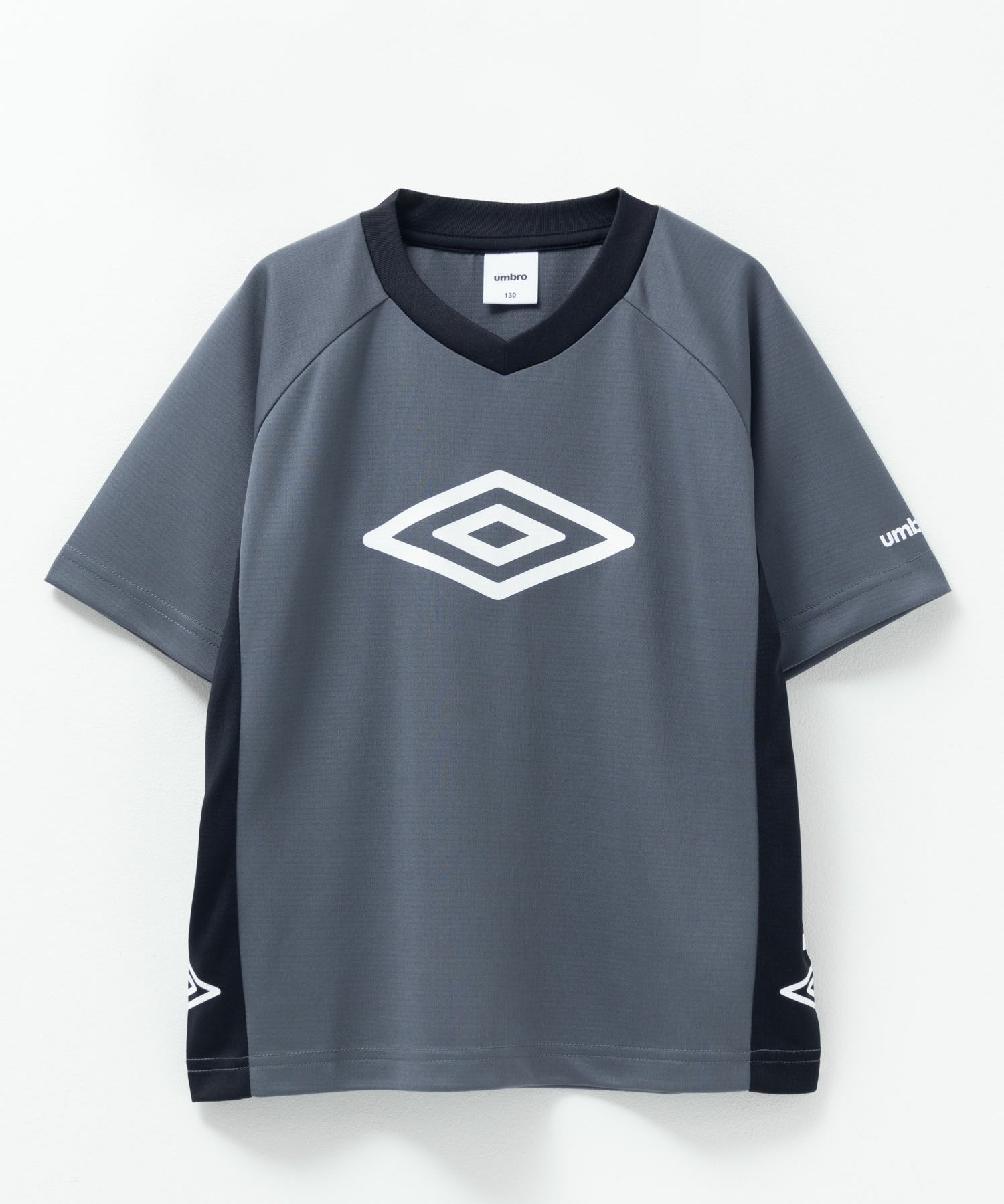 umbro  Vネック配色切り替えTシャツ キッズ メール便 対応商品商品画像-8