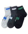PUMA クォーターソックス 異カラー 3足組 キッズ