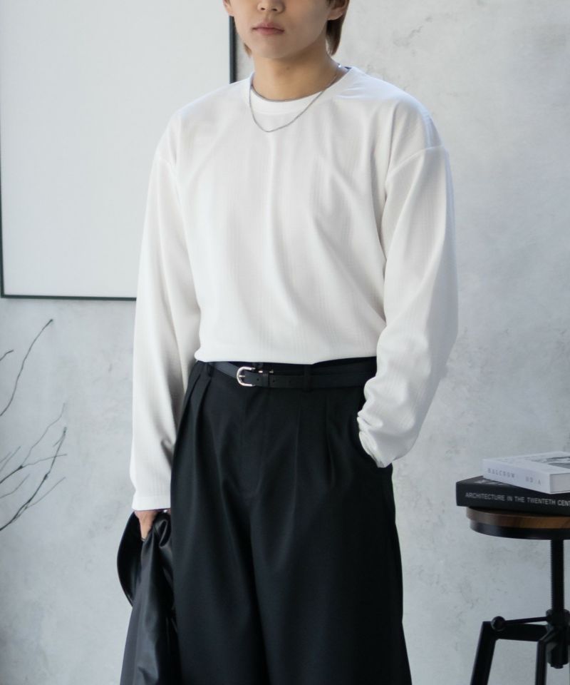 URBAN COLLECTION  ふくれジャガードフェイクレイヤード長袖Tシャツ メンズ商品画像-6