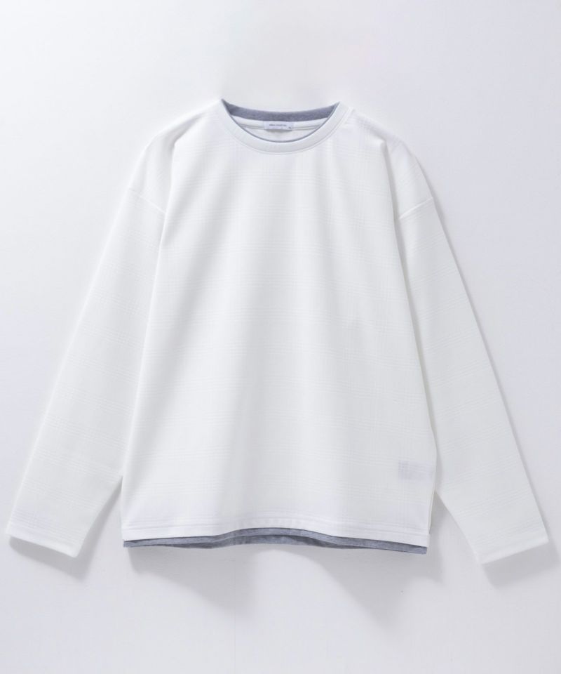 URBAN COLLECTION ふくれジャガードフェイクレイヤード長袖T URBAN COLLECTION ふくれジャガードフェイクレイヤード長袖T