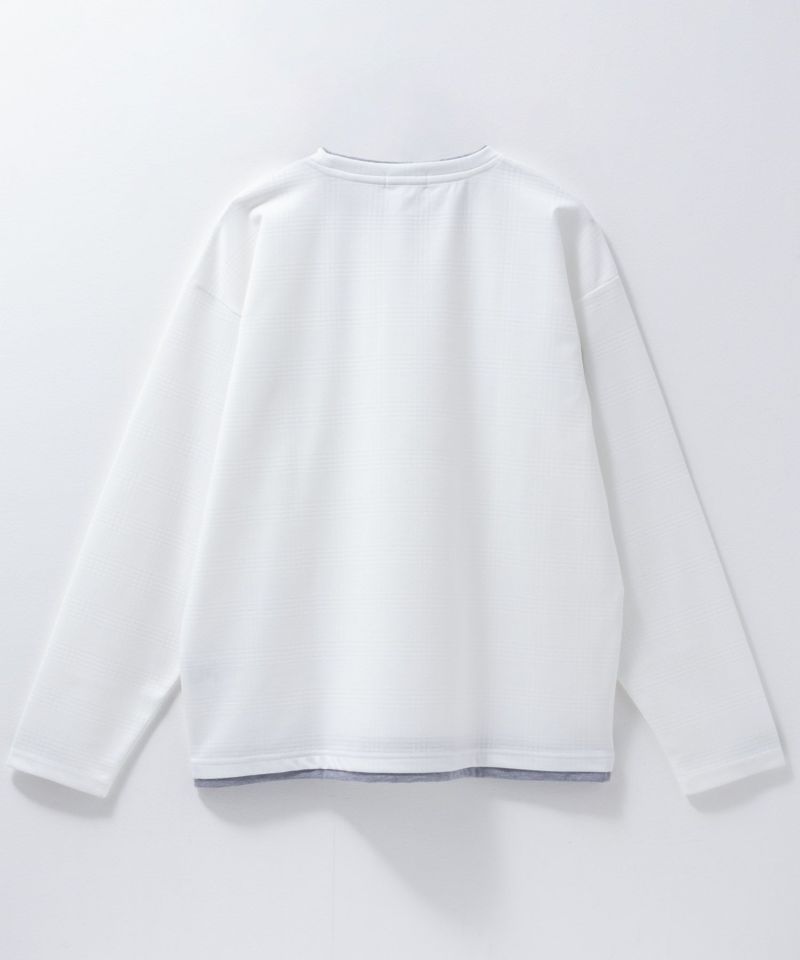 URBAN COLLECTION  ふくれジャガードフェイクレイヤード長袖Tシャツ メンズ商品画像-16