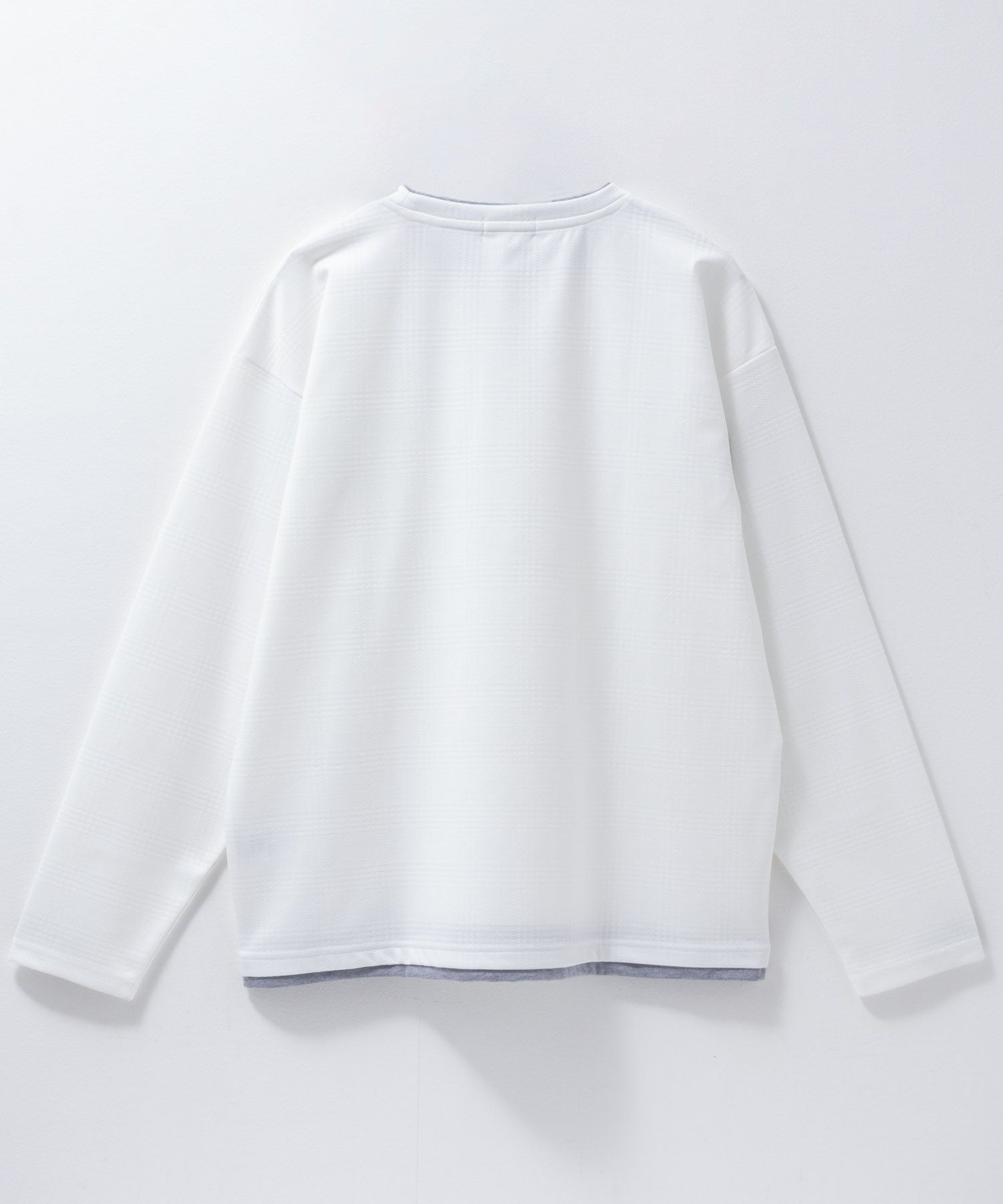 URBAN COLLECTION ふくれジャガードフェイクレイヤード長袖Tシャツ メンズ