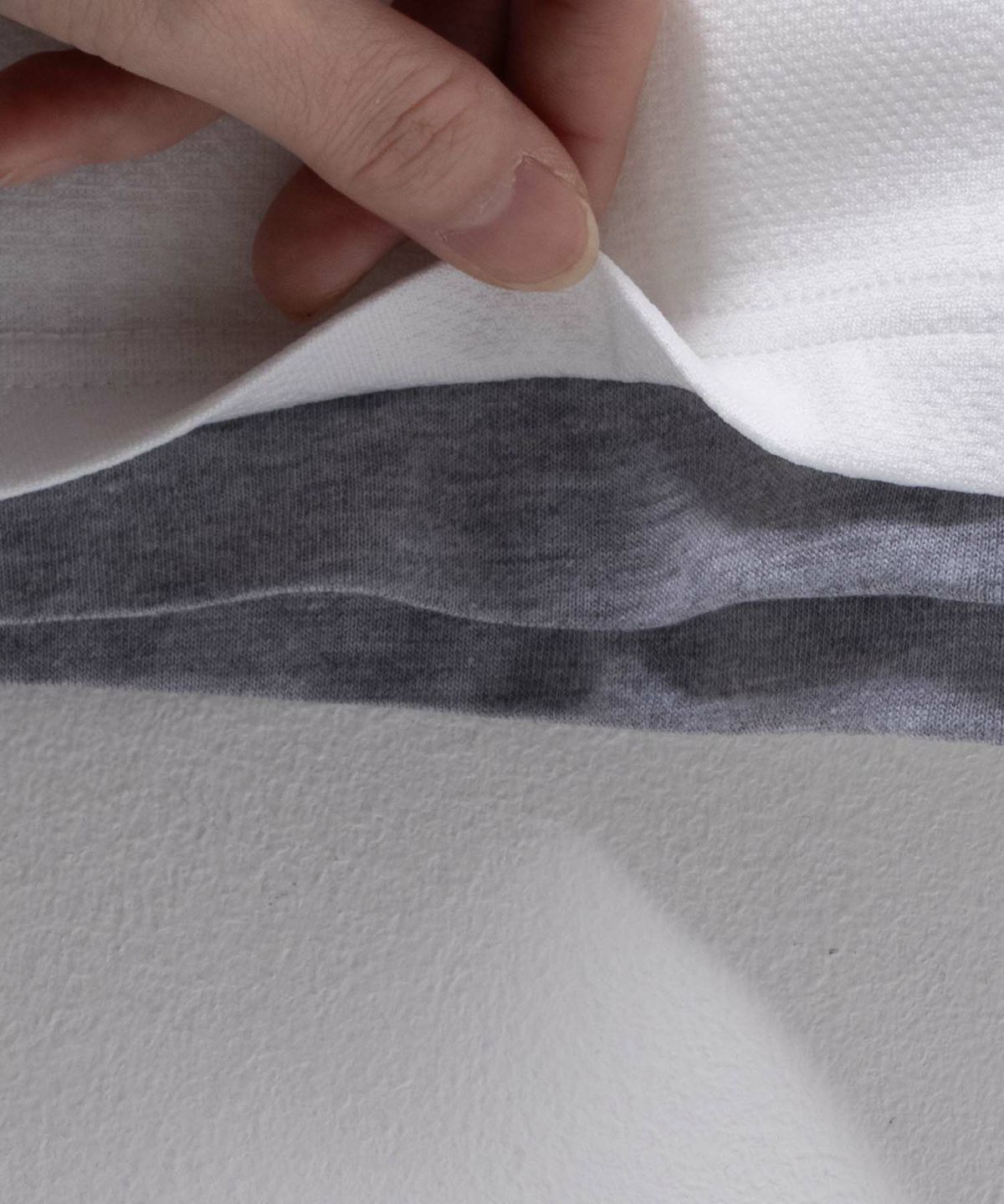 URBAN COLLECTION ふくれジャガードフェイクレイヤード長袖Tシャツ メンズ