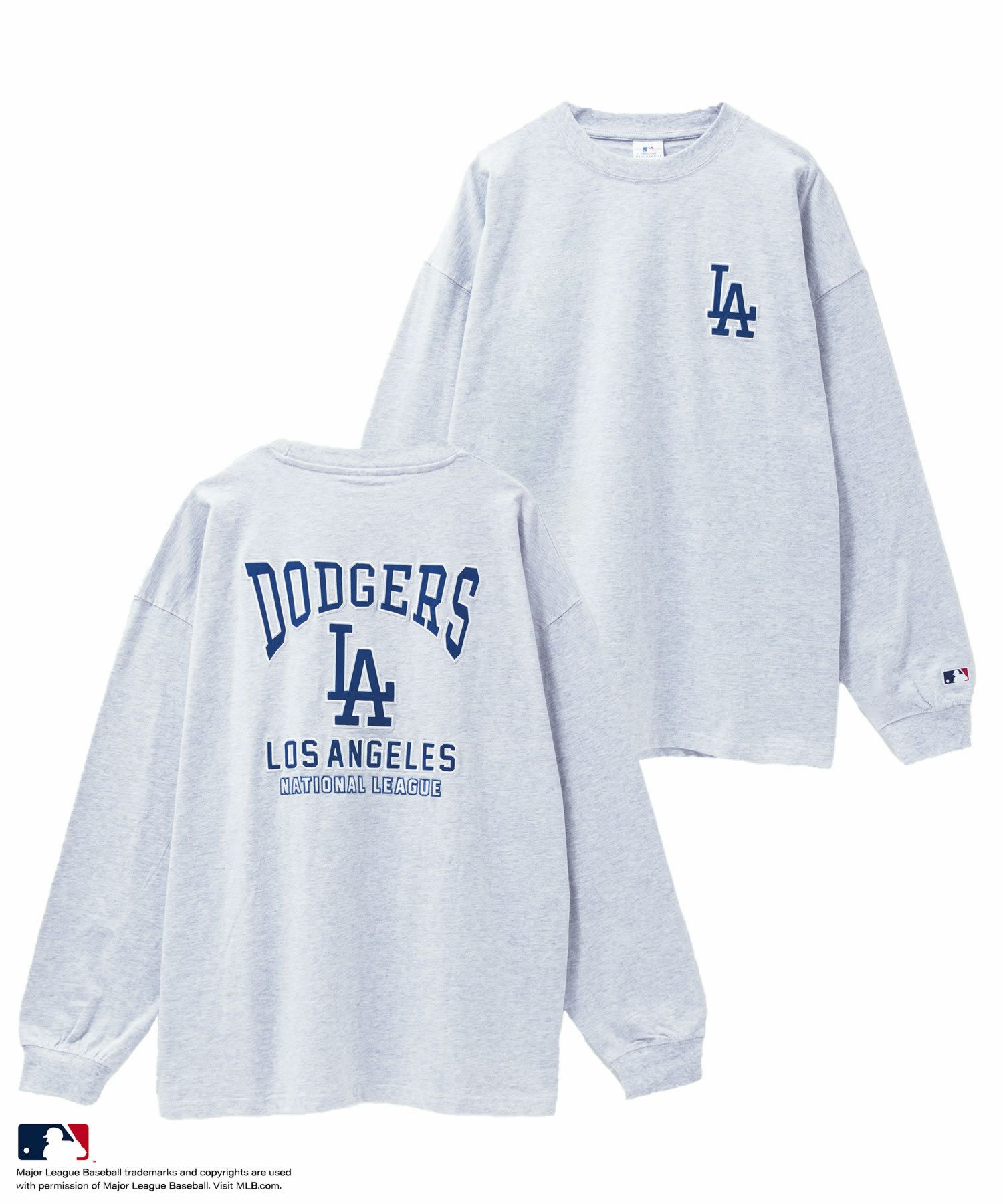MLB  ツイルワッペン長袖Tシャツ メンズ商品サムネイル-1