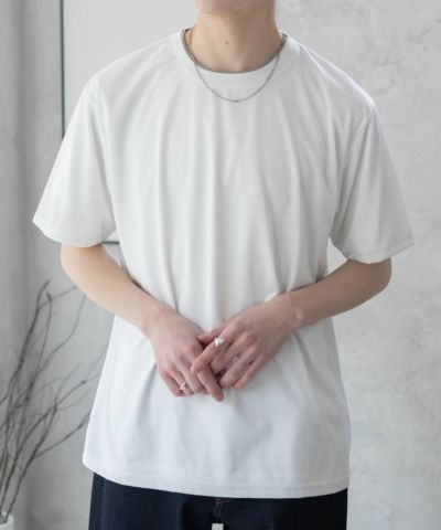 NAVY  天竺クルーレイヤードTシャツ メンズ