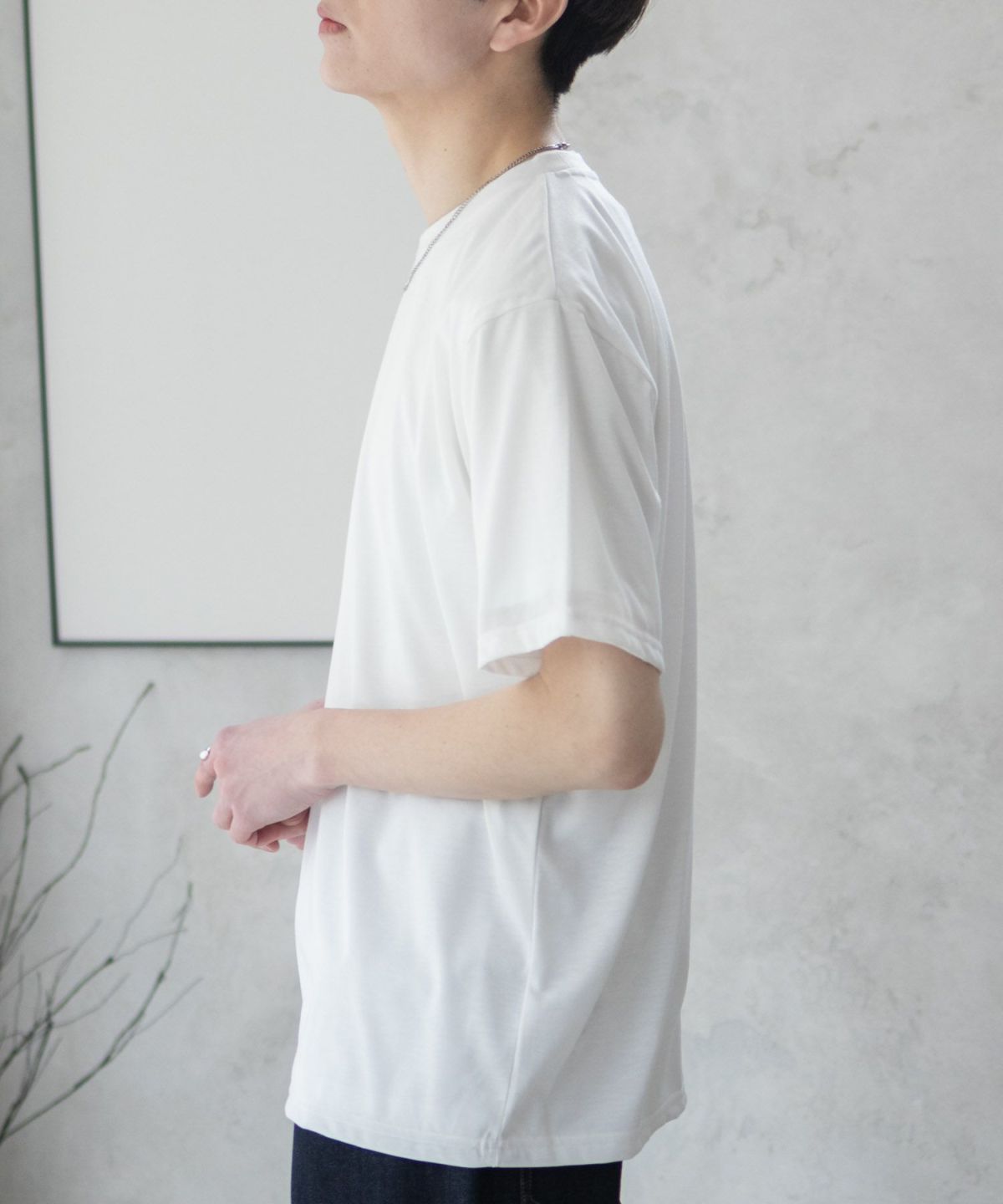 NAVY 天竺クルーレイヤードTシャツ メンズ