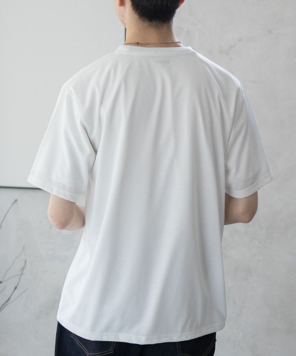 NAVY 天竺クルーレイヤードTシャツ メンズ