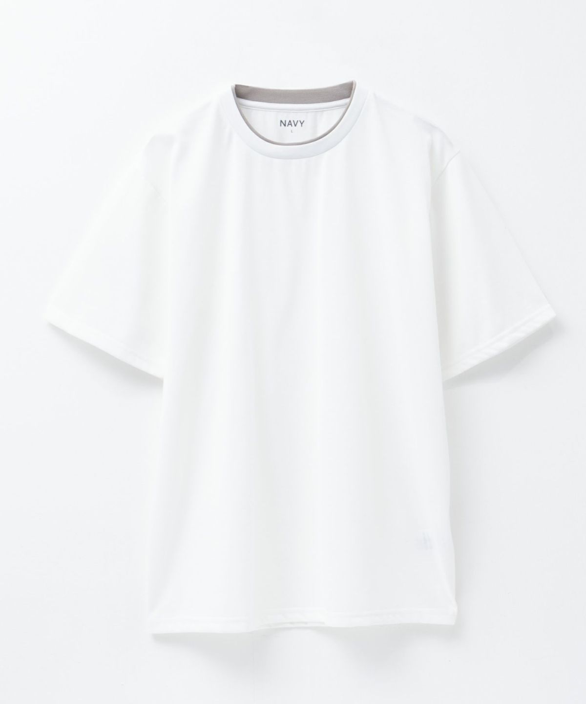 NAVY 天竺クルーレイヤードTシャツ メンズ