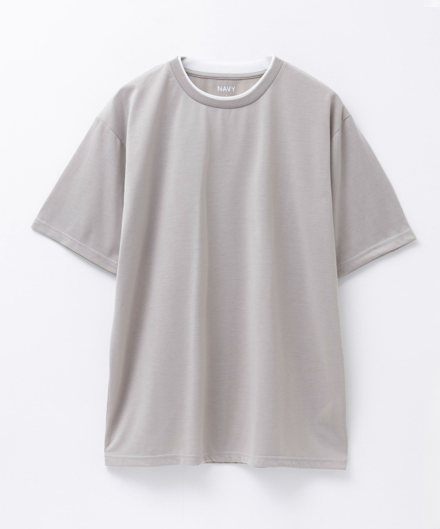 NAVY  天竺クルーレイヤードTシャツ メンズ商品画像-25