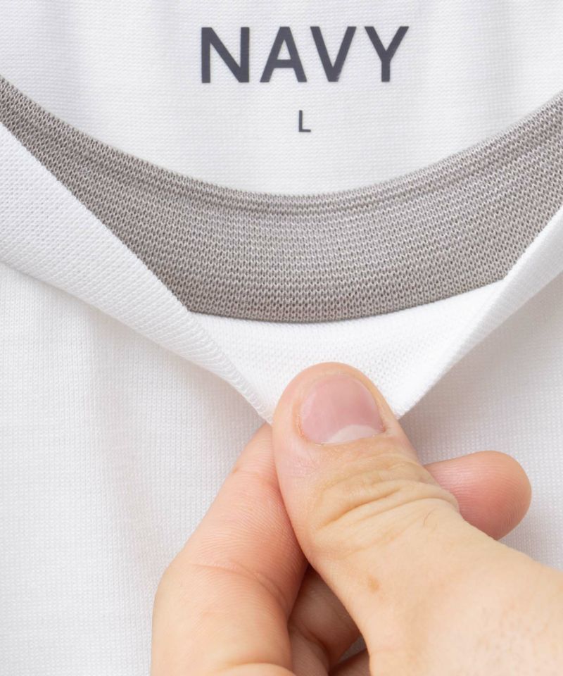 NAVY  天竺クルーレイヤードTシャツ メンズ商品画像-27