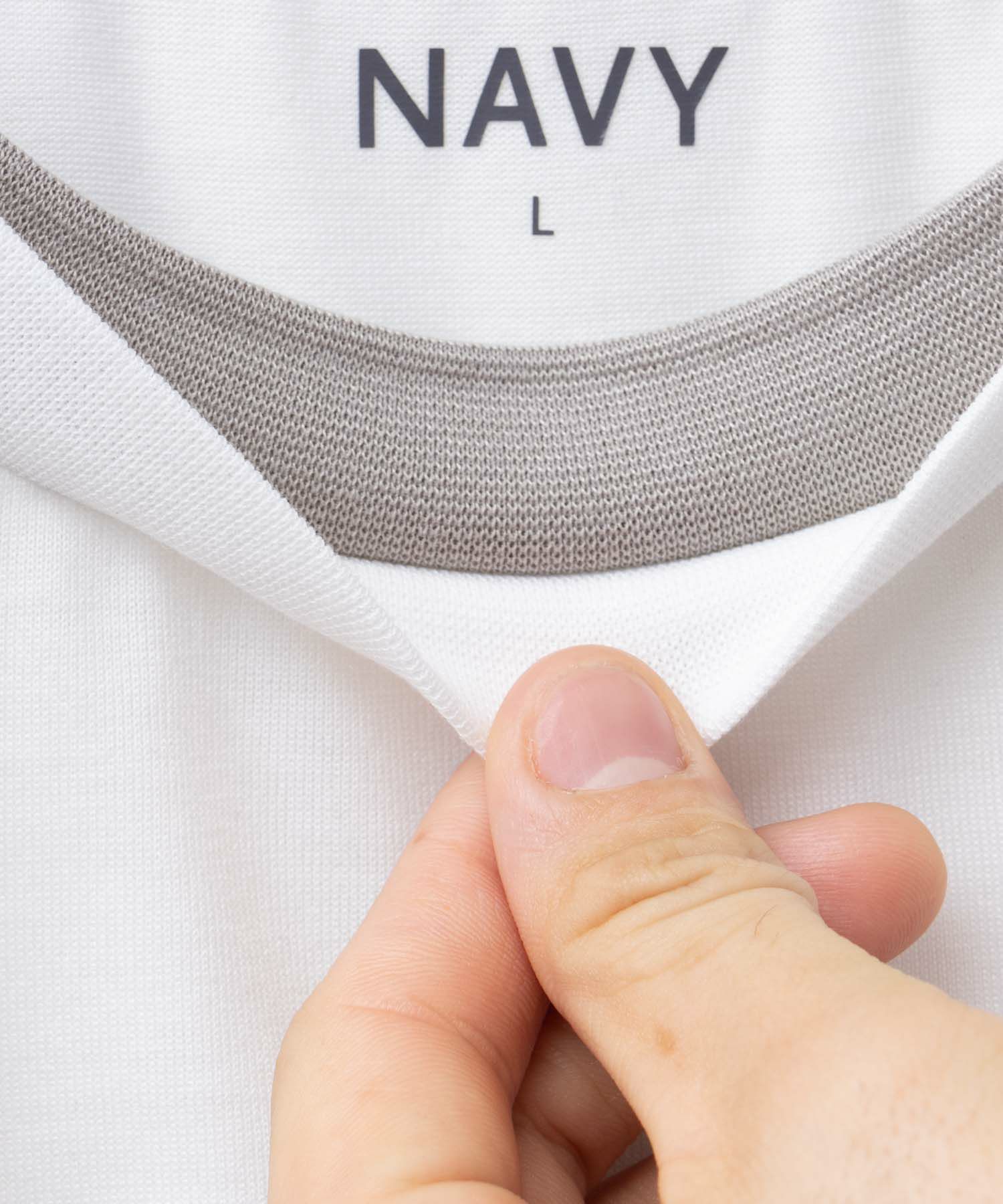 NAVY 天竺クルーレイヤードTシャツ メンズ