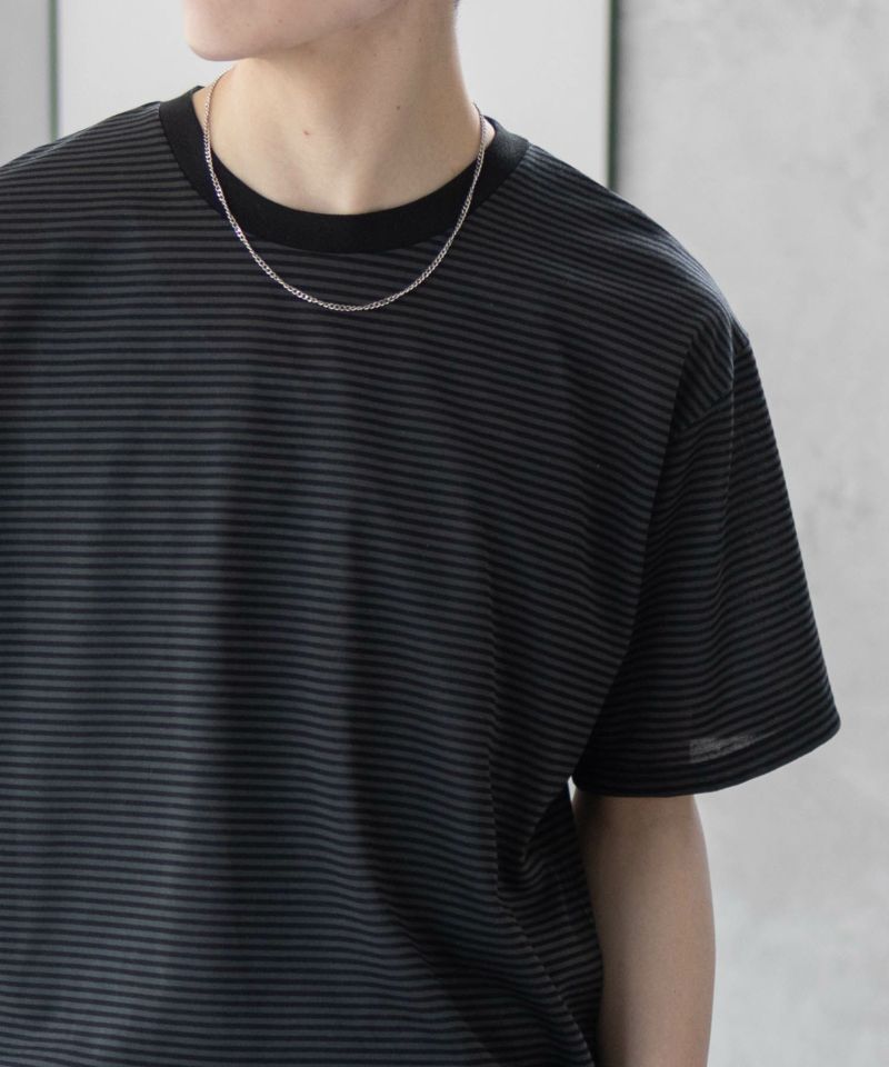 NAVY  ボーダークルーTシャツ メンズ商品画像-9