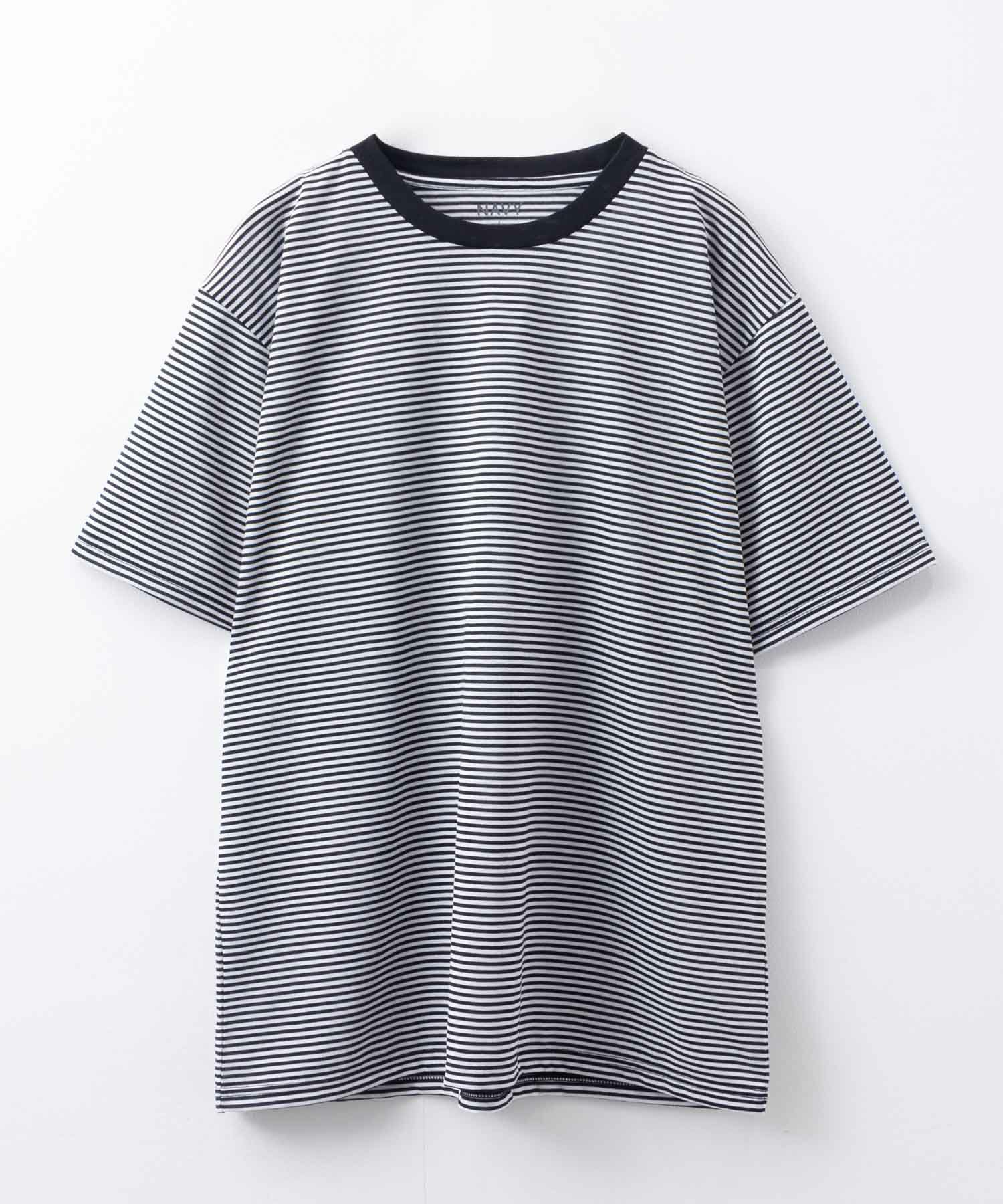 NAVY  ボーダークルーTシャツ メンズ商品画像-13