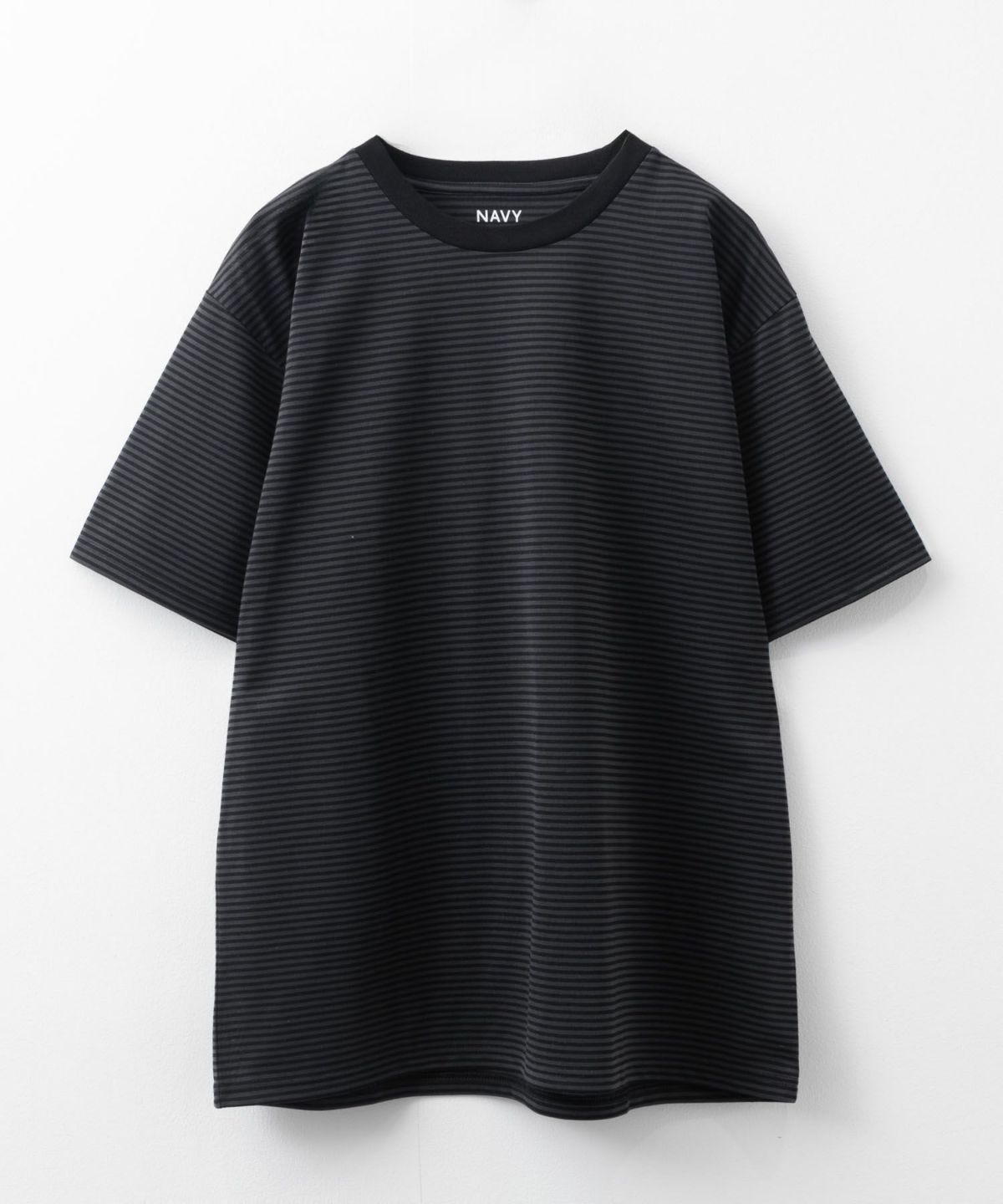 NAVY ボーダークルーTシャツ メンズ
