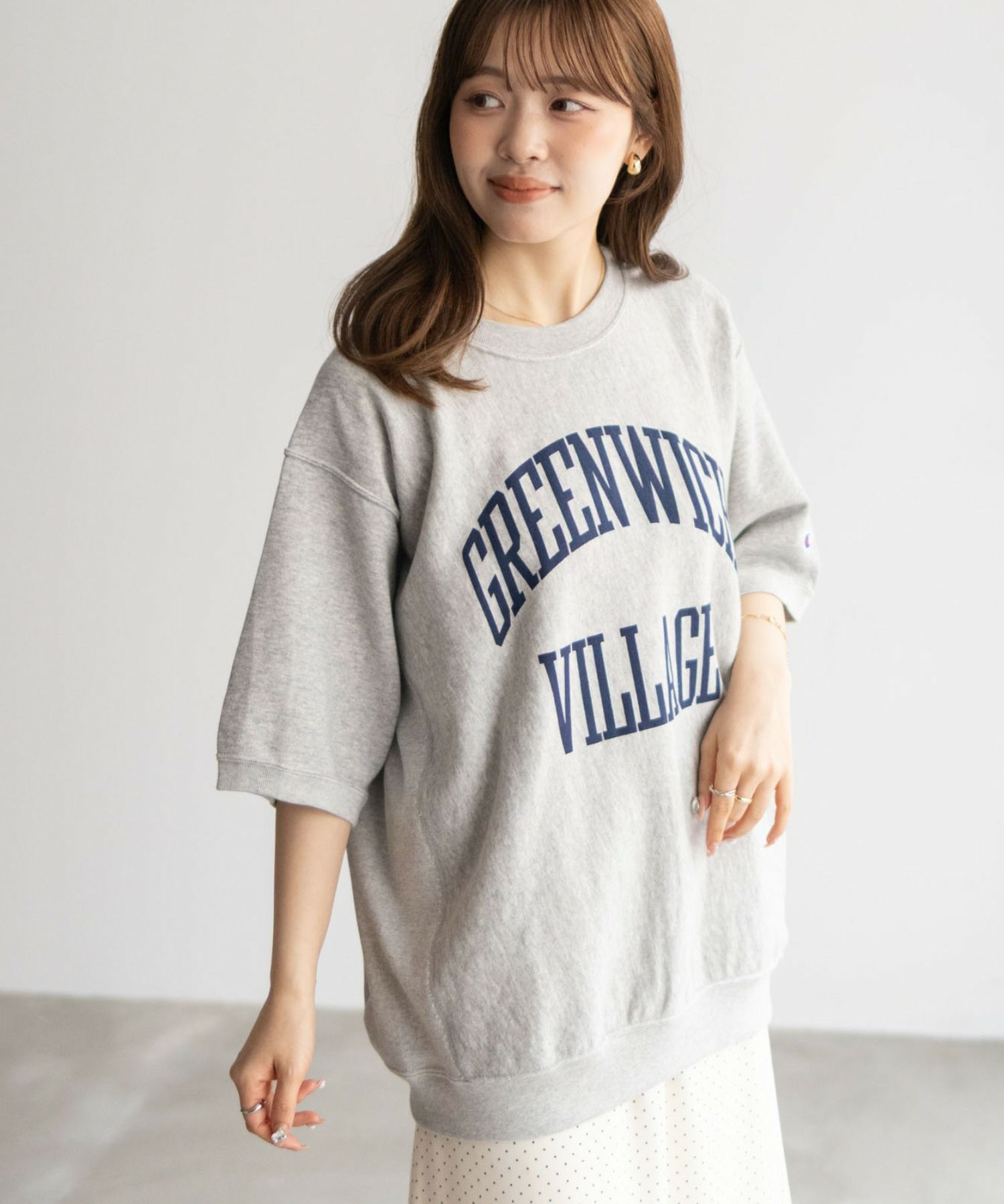 Champion リバースウィーブショートスリーブスウェットシャツ メンズ