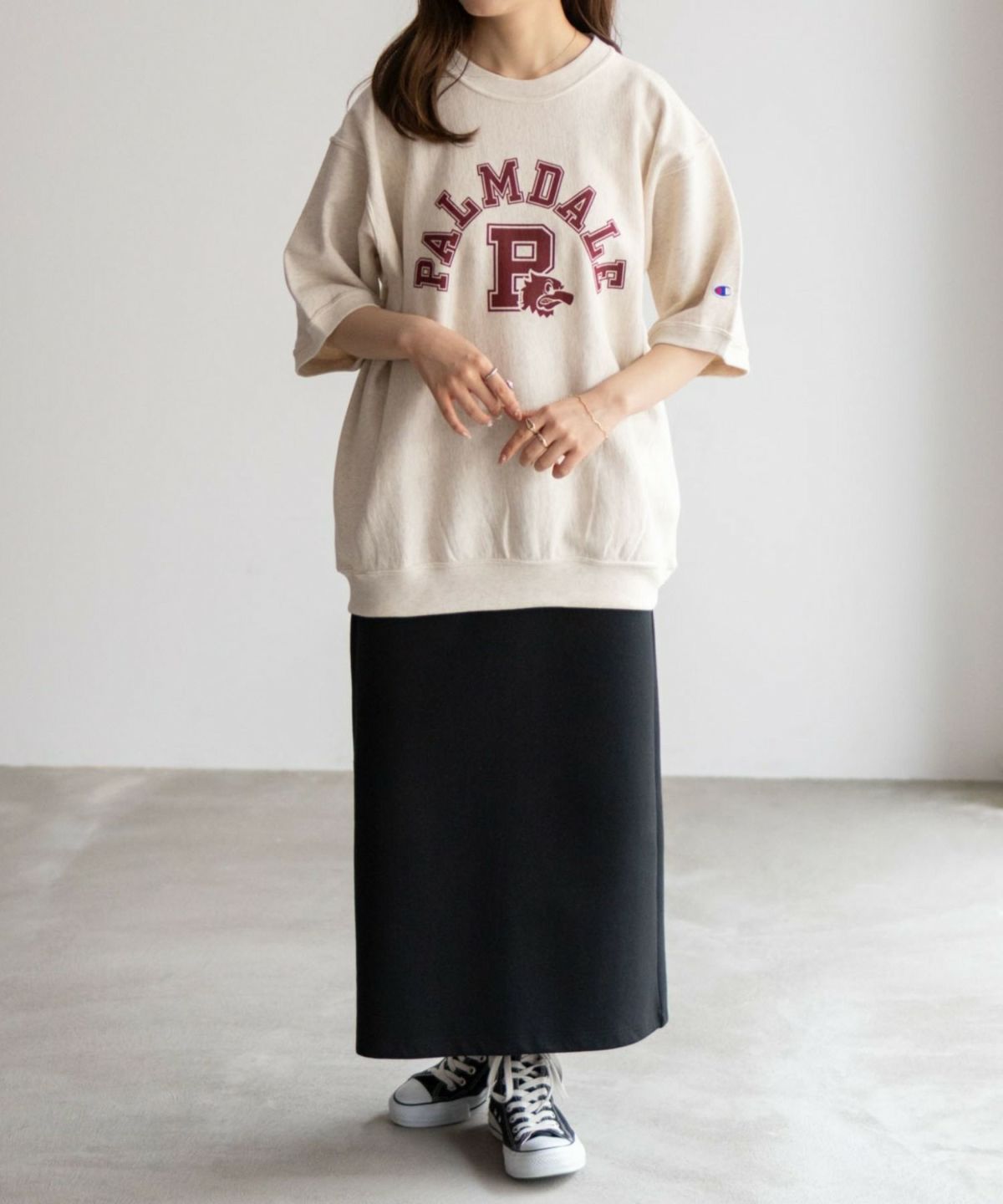 Champion リバースウィーブショートスリーブスウェットシャツ メンズ