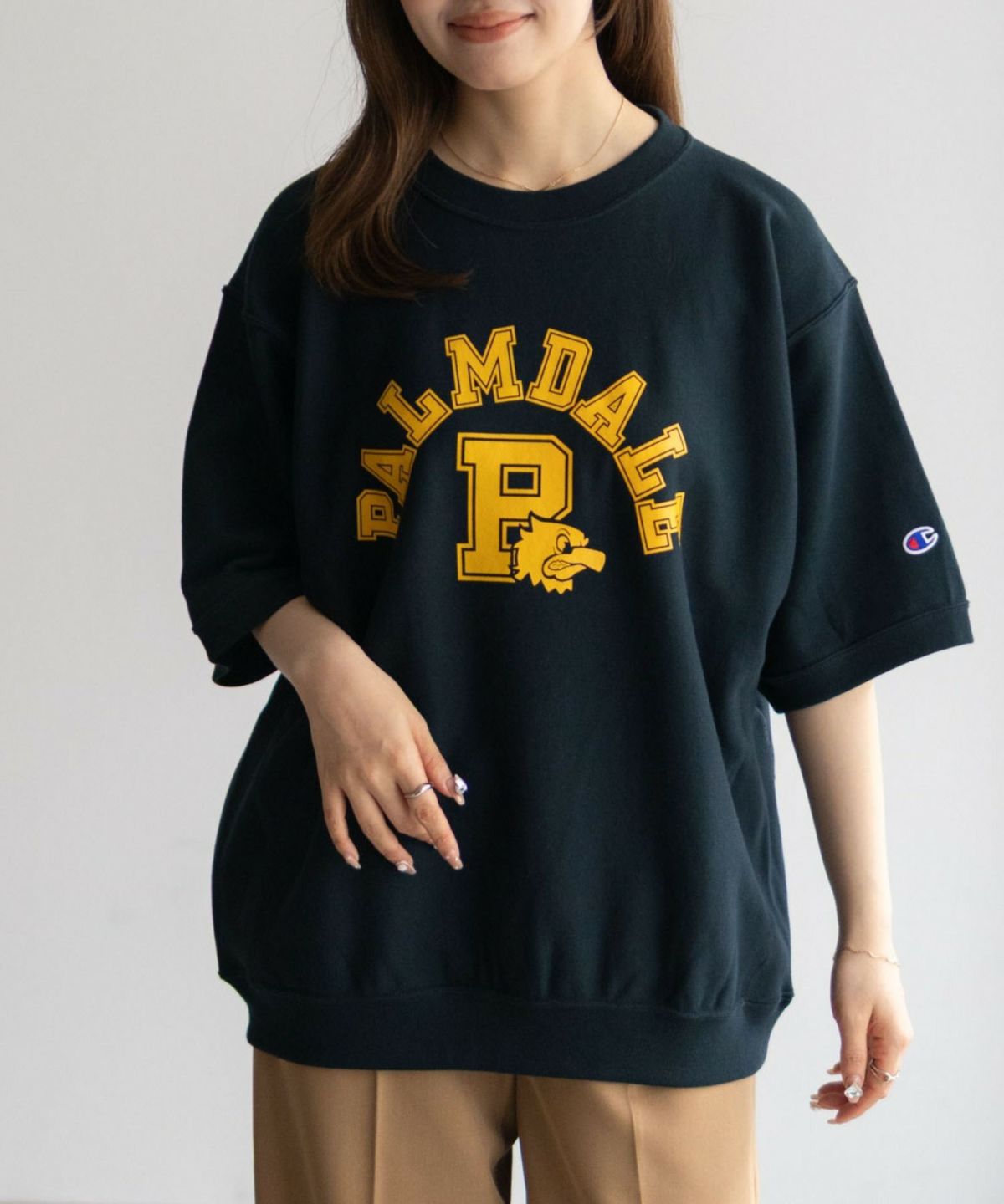 Champion リバースウィーブショートスリーブスウェットシャツ メンズ