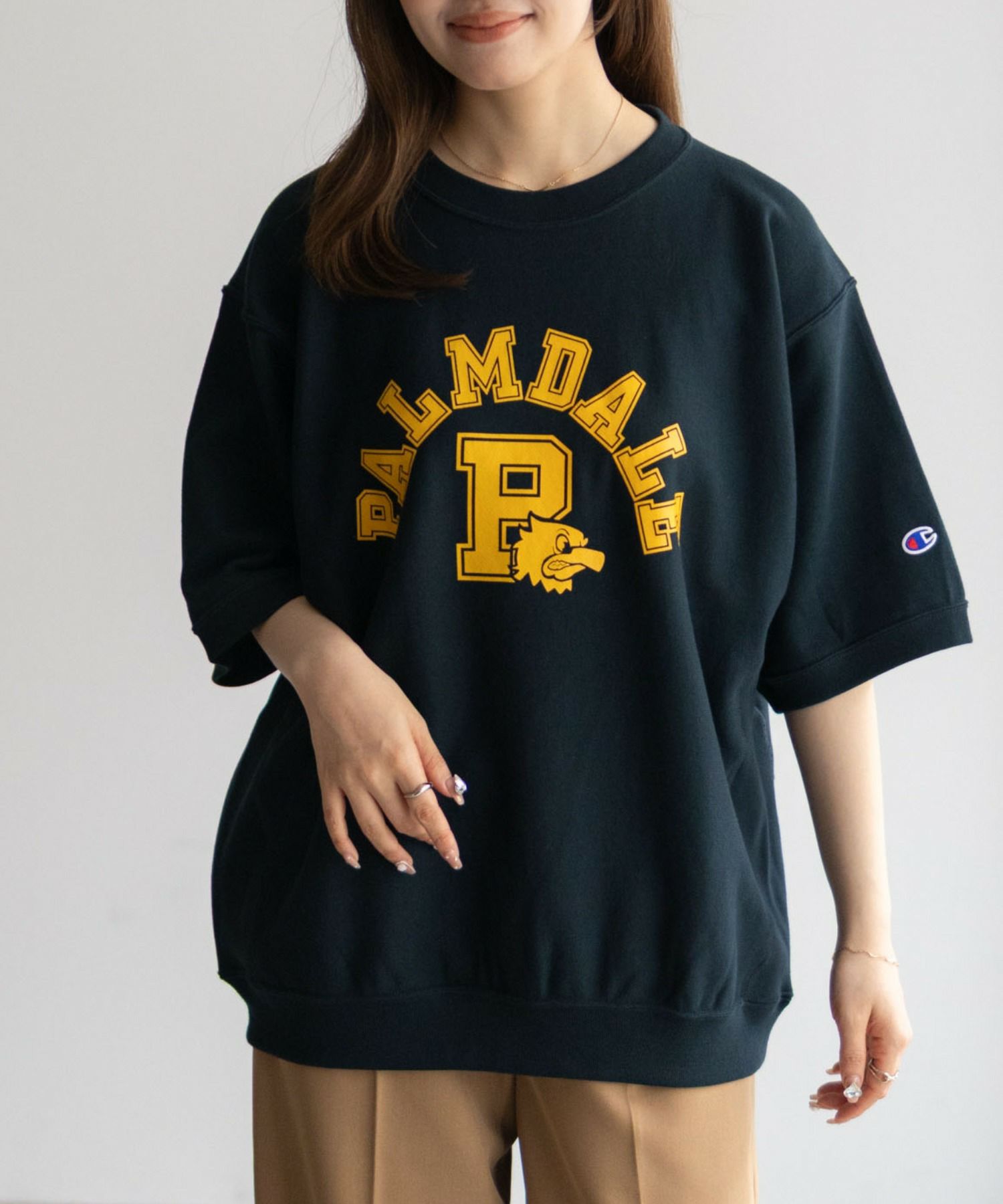 Champion リバースウィーブショートスリーブスウェットシャツ メンズ