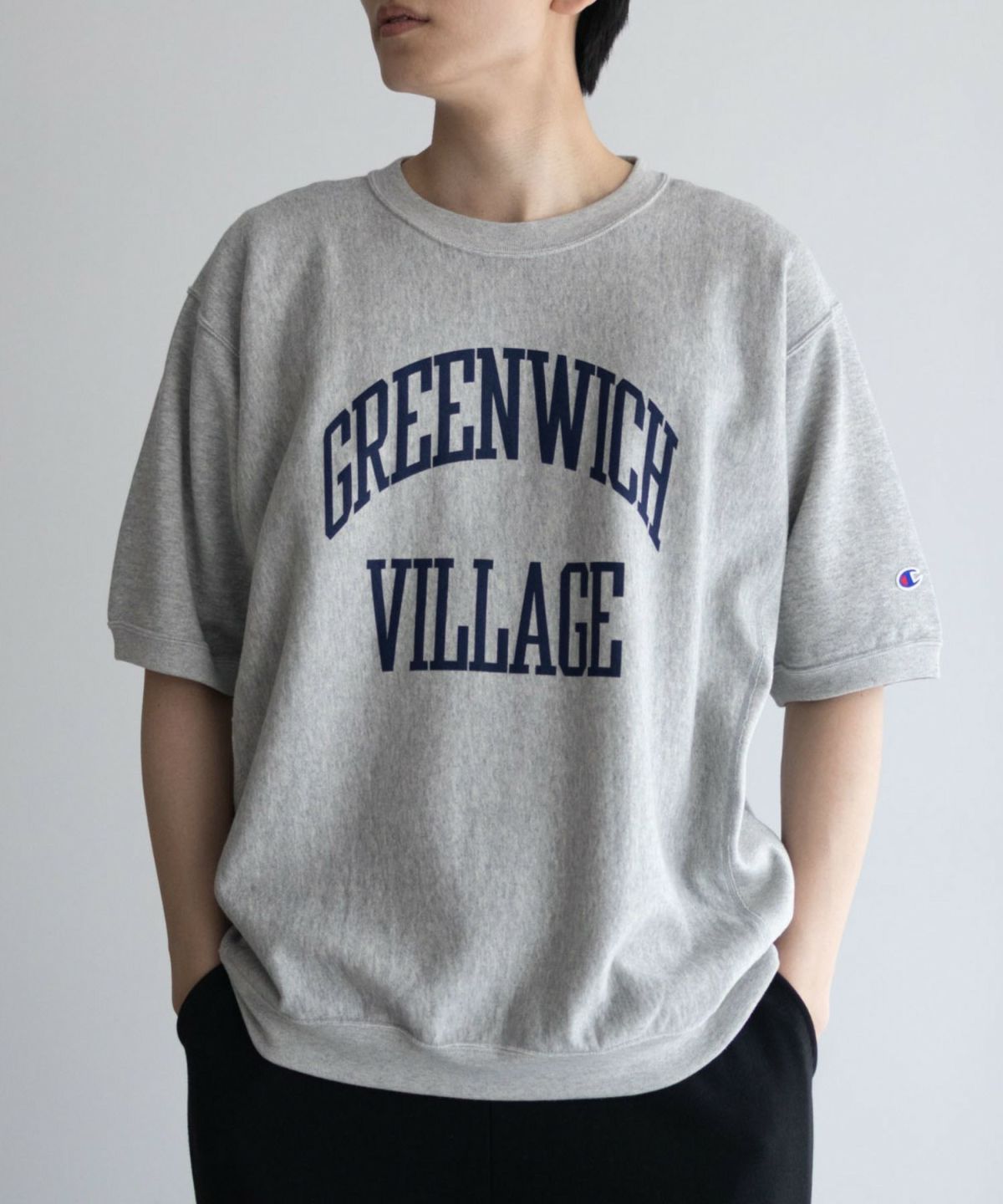 Champion リバースウィーブショートスリーブスウェットシャツ メンズ