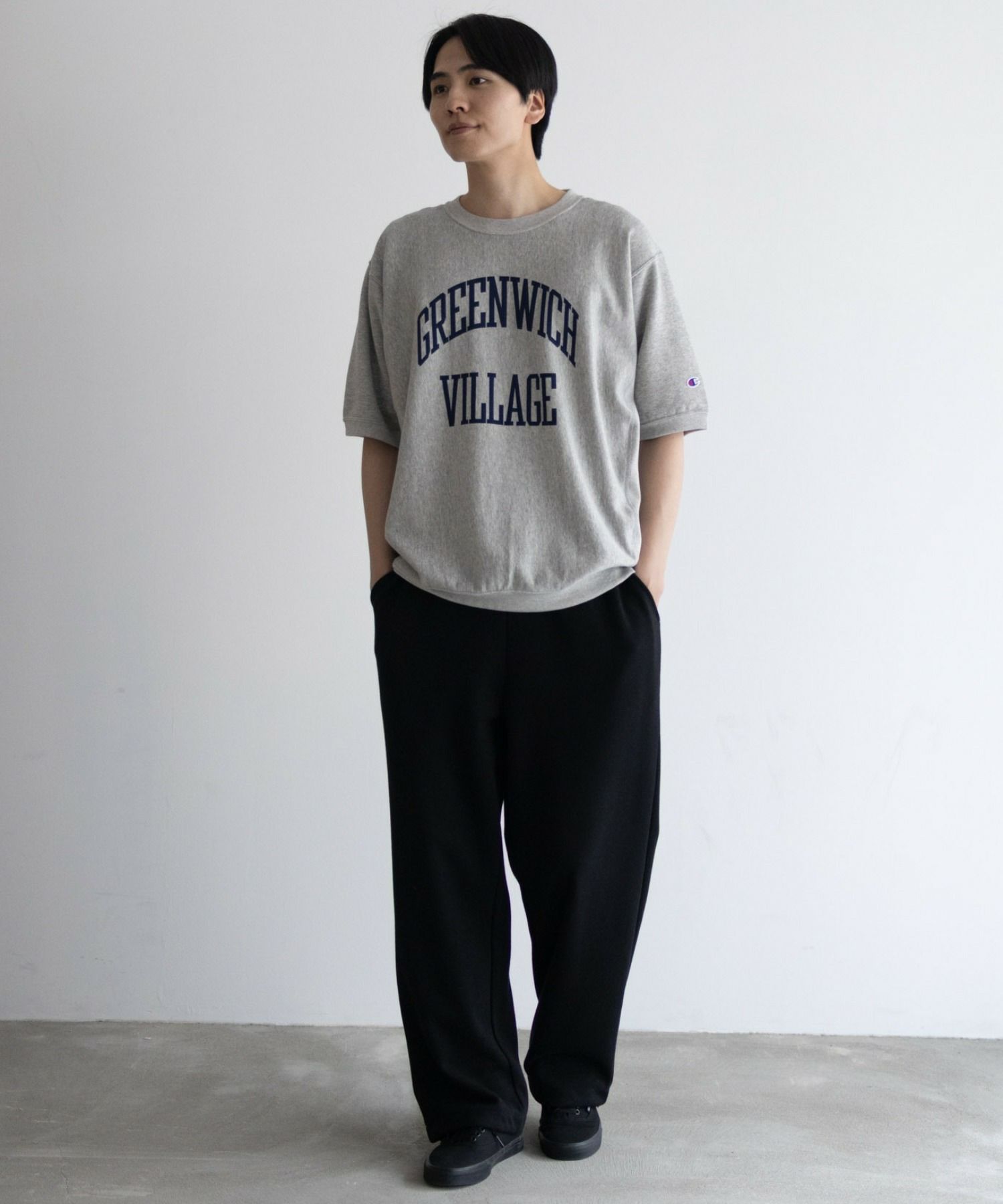 Champion リバースウィーブショートスリーブスウェットシャツ メンズ