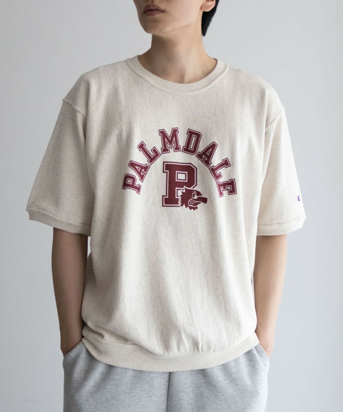 Champion リバースウィーブショートスリーブスウェットシャツ メンズ