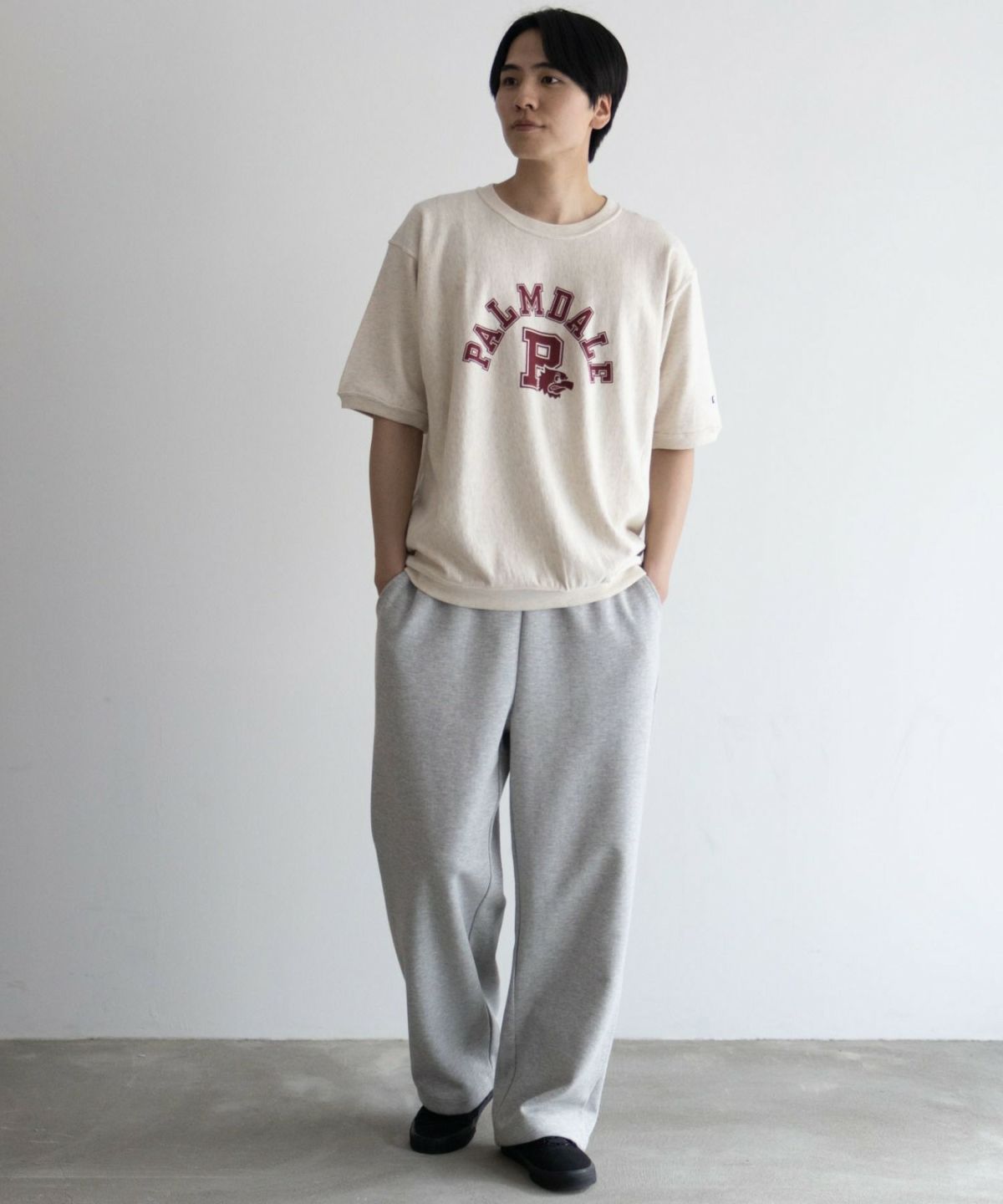 Champion リバースウィーブショートスリーブスウェットシャツ メンズ