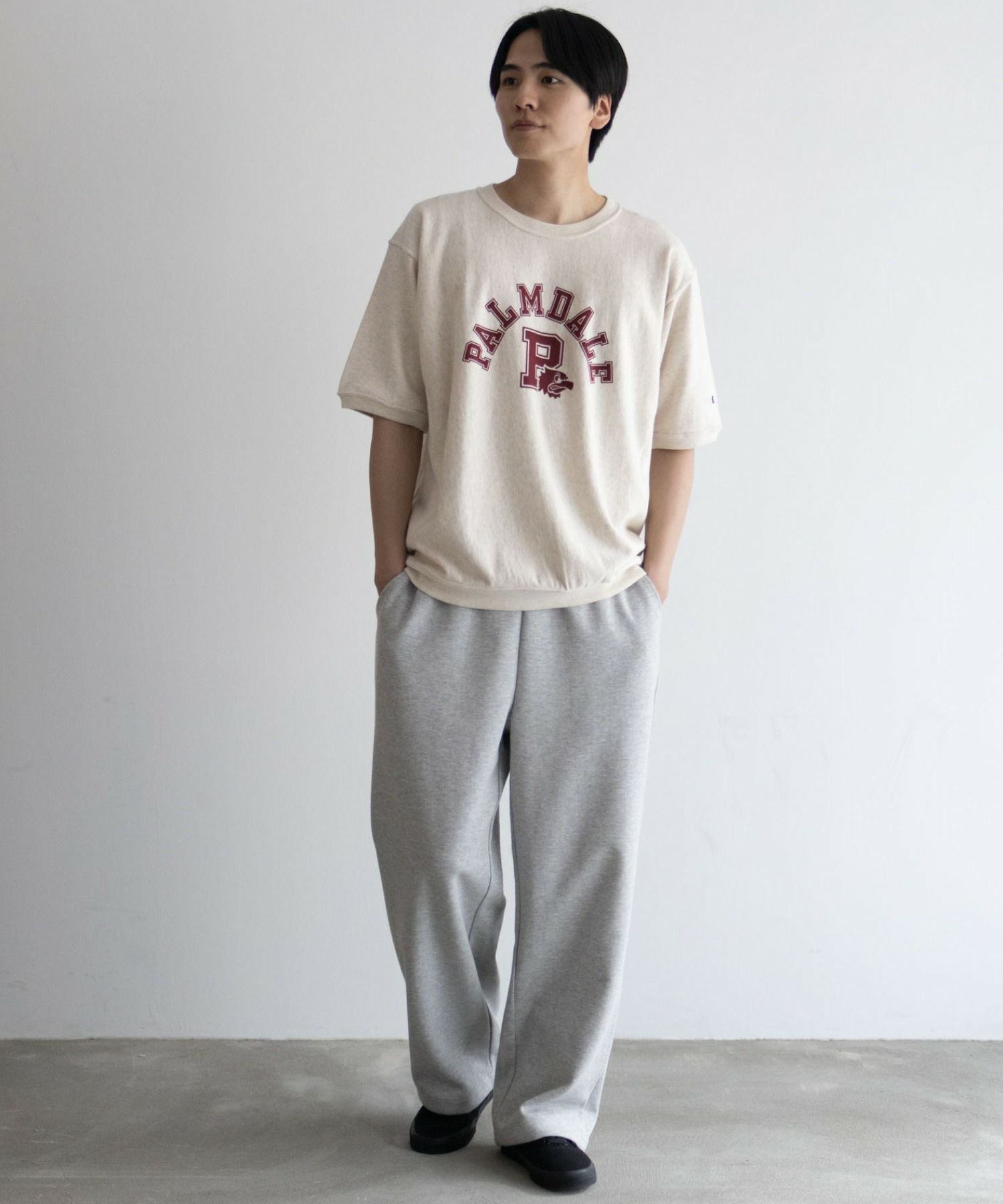 Champion リバースウィーブショートスリーブスウェットシャツ メンズ