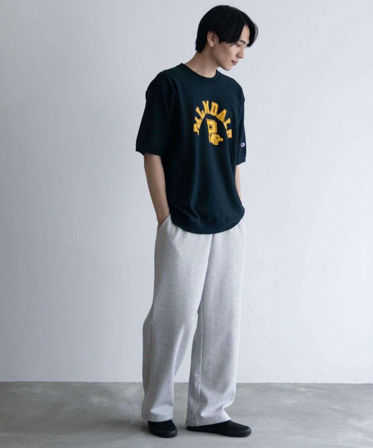 Champion リバースウィーブショートスリーブスウェットシャツ メンズ