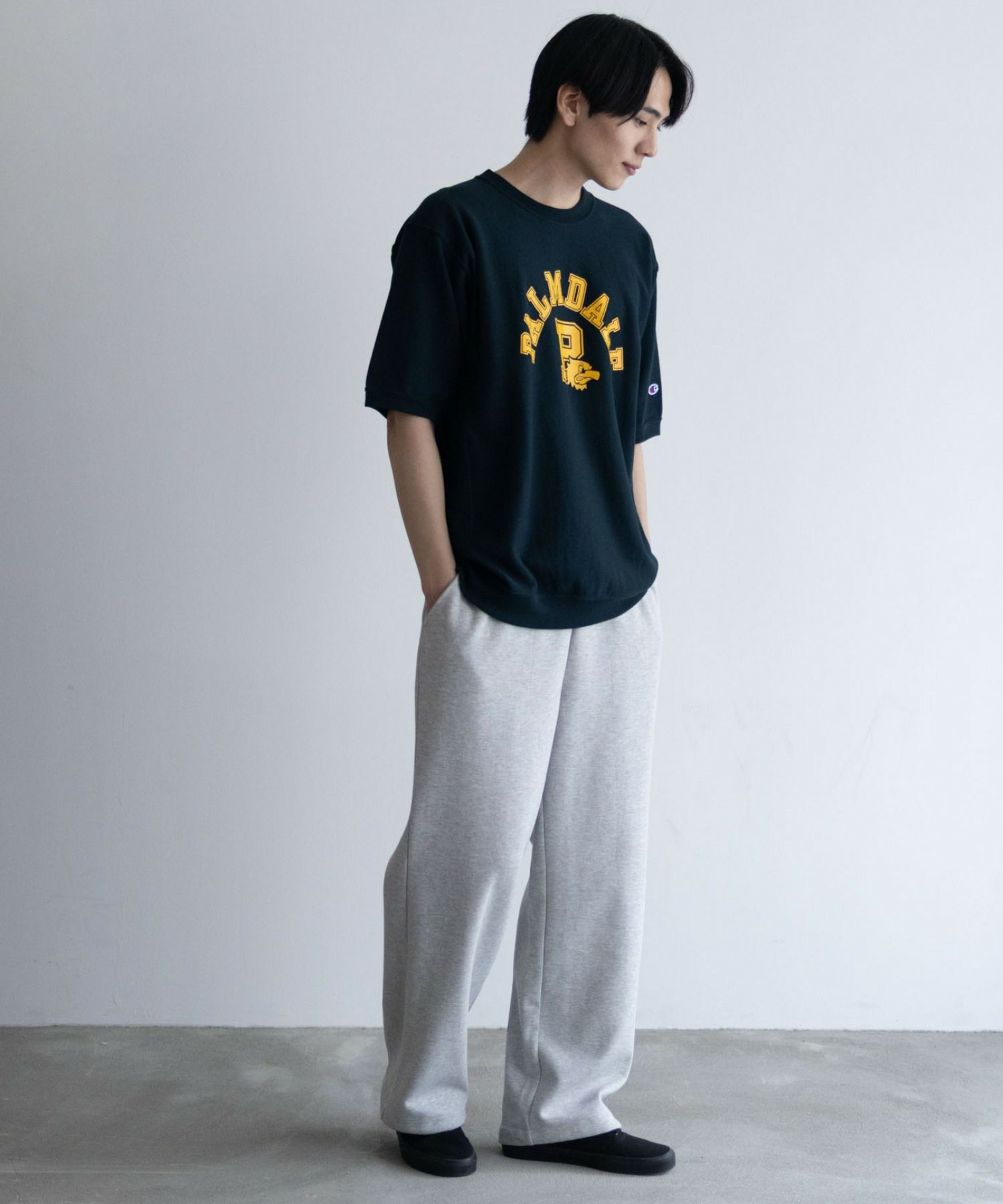 Champion リバースウィーブショートスリーブスウェットシャツ メンズ