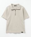 MOSSIMO ジャガードジップポロシャツ メンズ