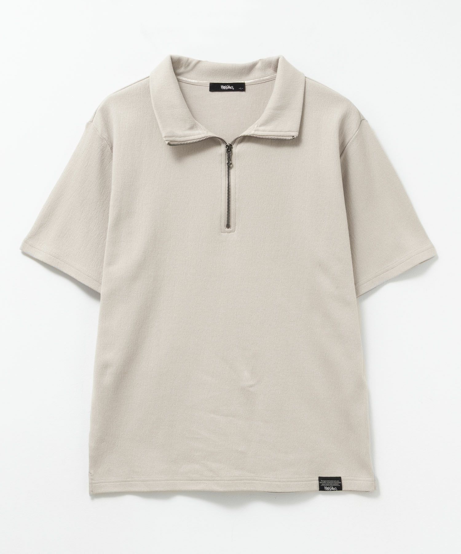 MOSSIMO ジャガードジップポロシャツ メンズ