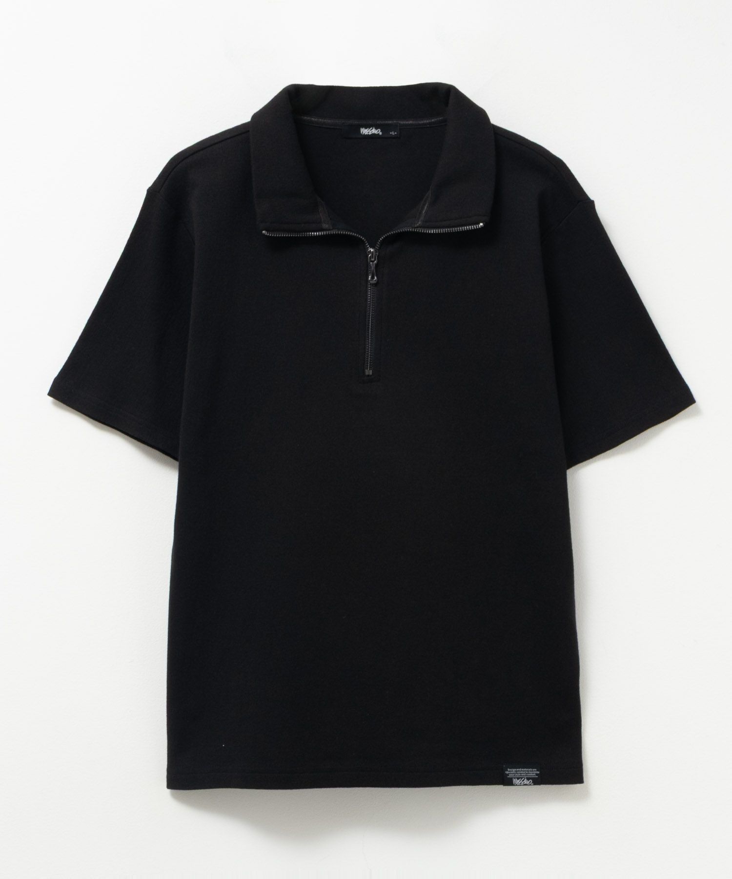 MOSSIMO ジャガードジップポロシャツ メンズ
