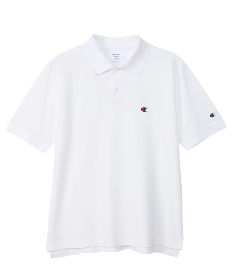 品揃え豊富で Champion メンズ ワンポイントポロシャツ トップス