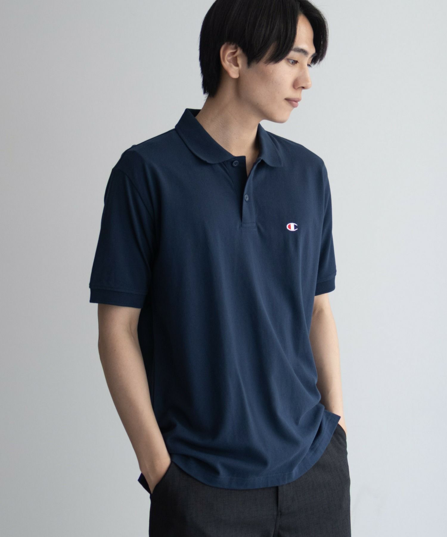 Champion ワンポイントポロシャツ メンズ