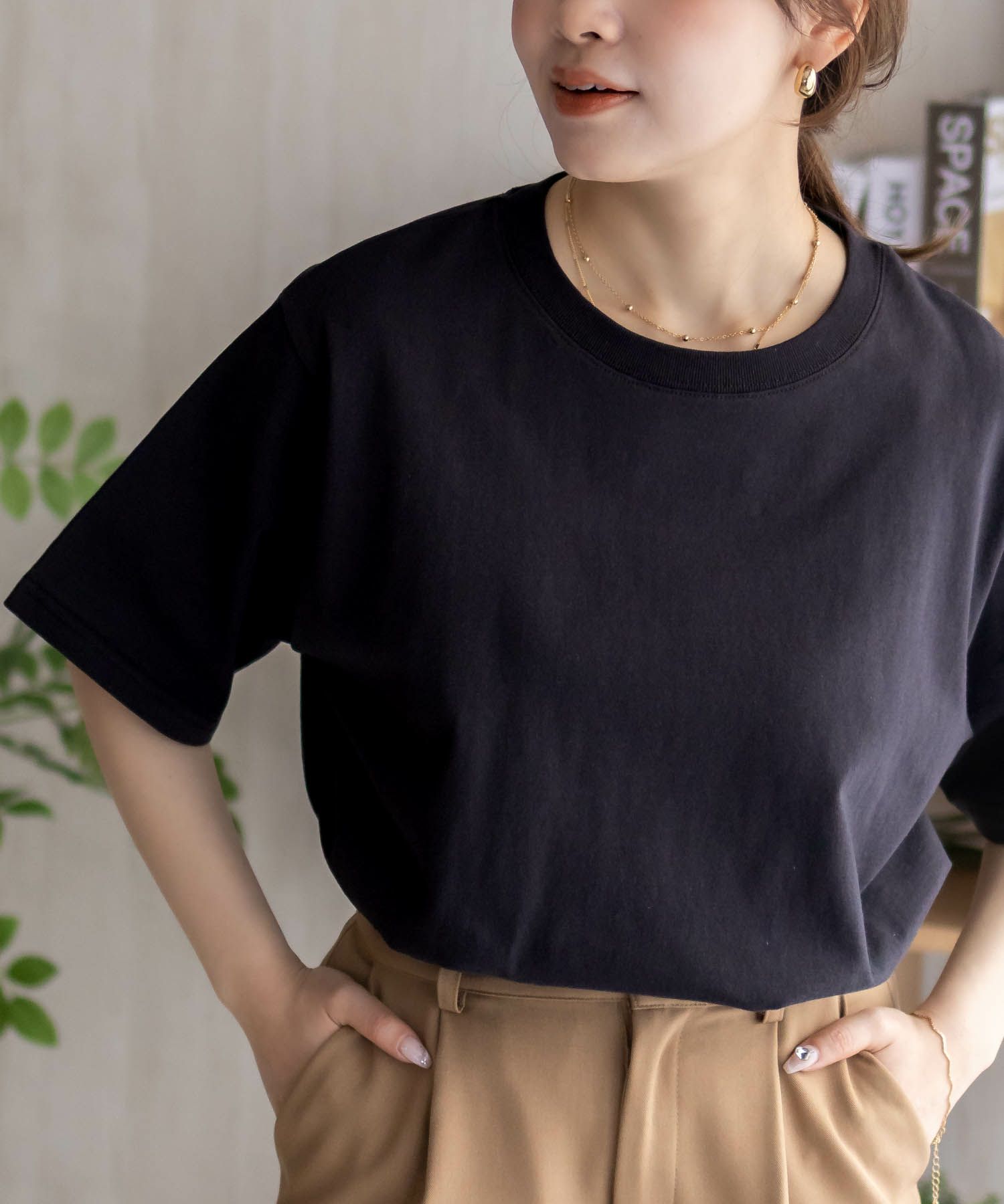 nAvy エブリーT ベーシックルーズTシャツ レディース メール便 対応商品商品画像-4