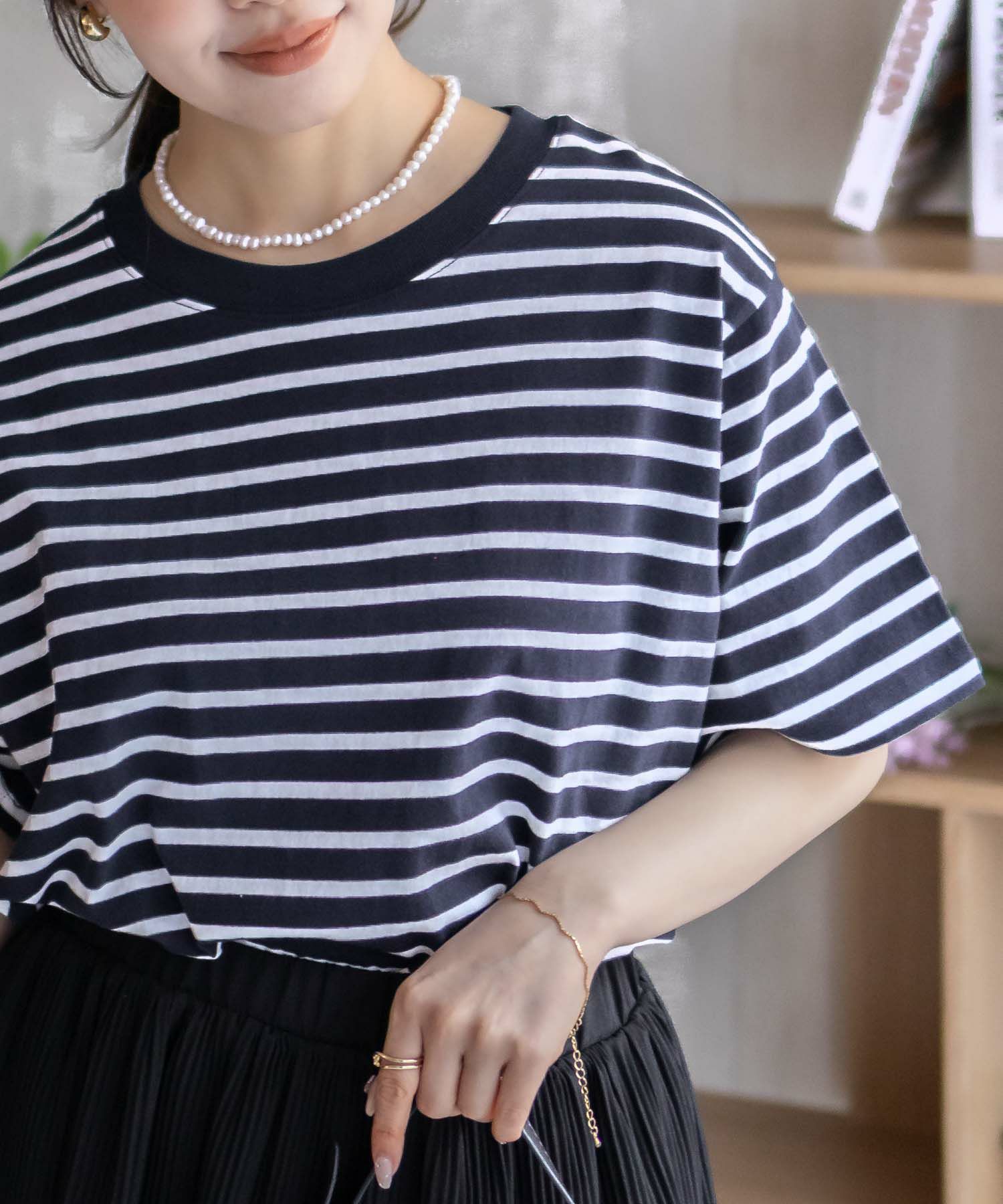 nAvy ベーシックルーズTシャツ レディース ネコポス 対応商品