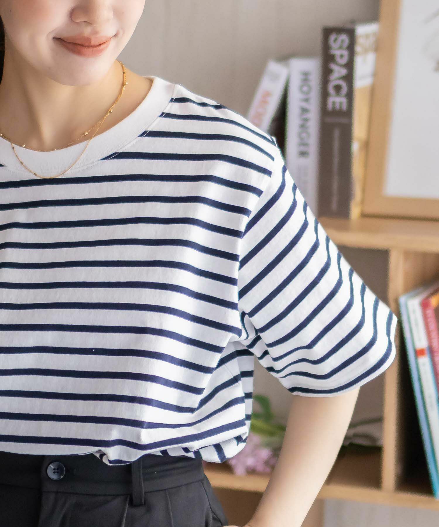 nAvy エブリーT ベーシックルーズTシャツ レディース メール便 対応商品商品画像-13
