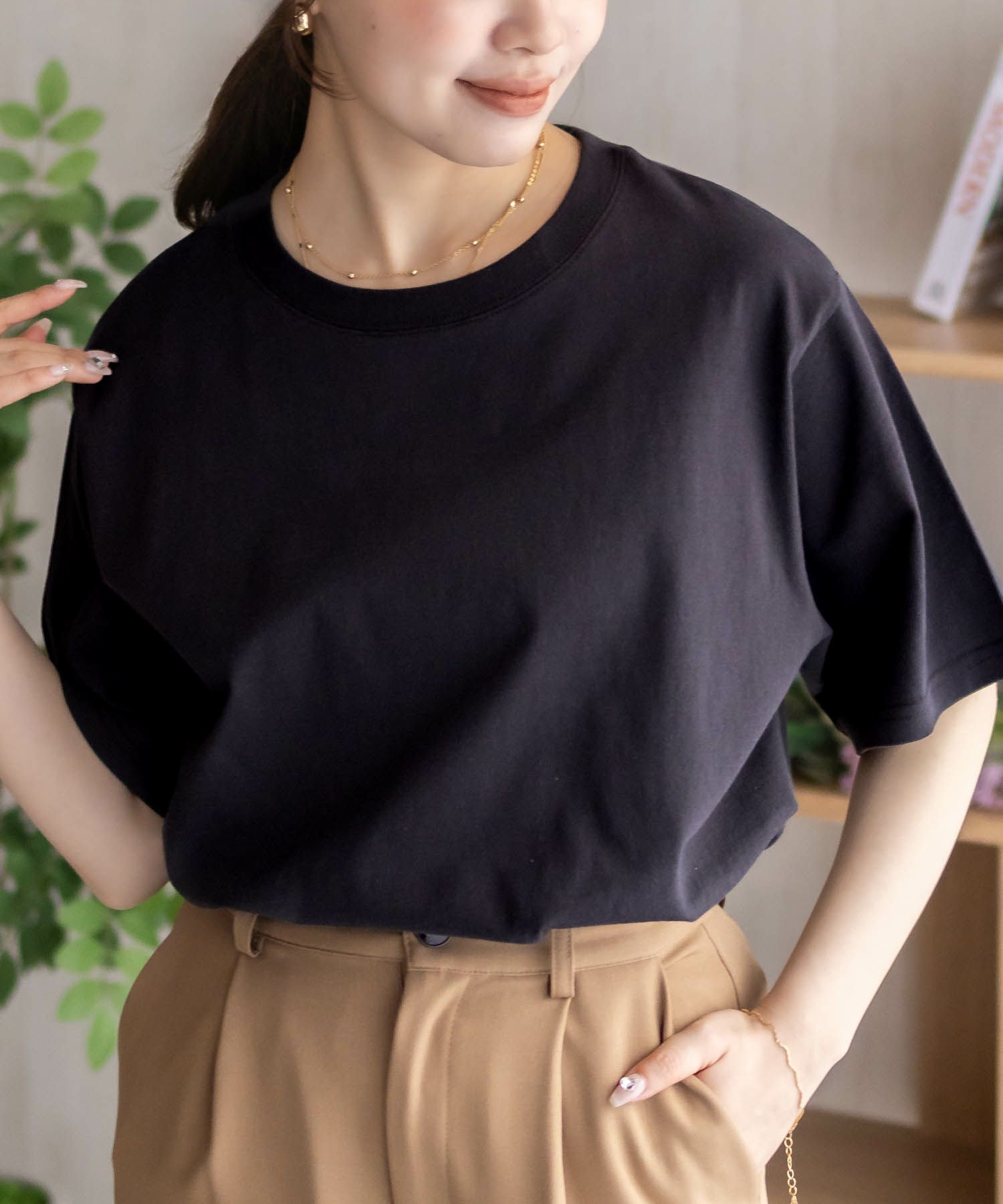nAvy ベーシックルーズTシャツ レディース ネコポス 対応商品