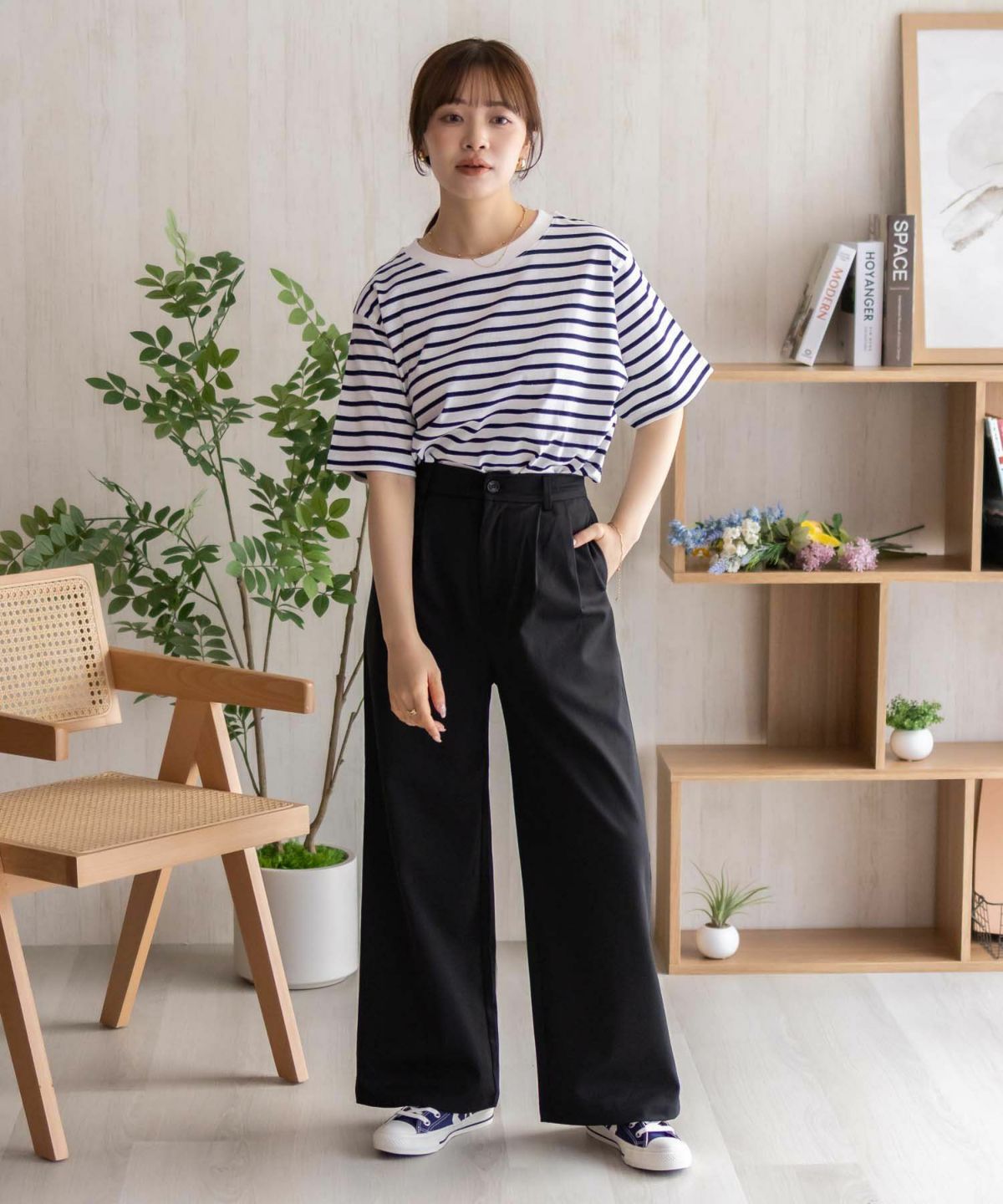 nAvy ベーシックルーズTシャツ レディース ネコポス 対応商品