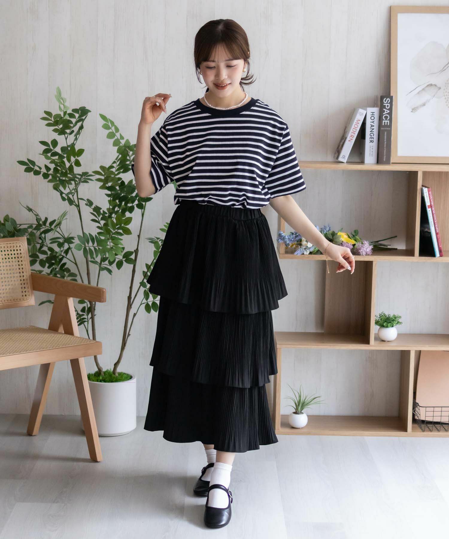 nAvy ベーシックルーズTシャツ レディース ネコポス 対応商品