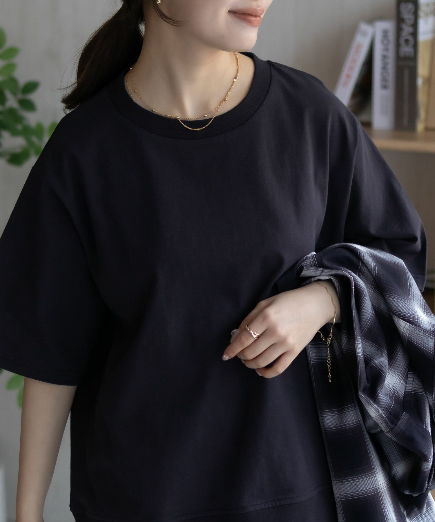nAvy エブリーT 裾リブTシャツ レディース メール便 対応商品商品画像-1