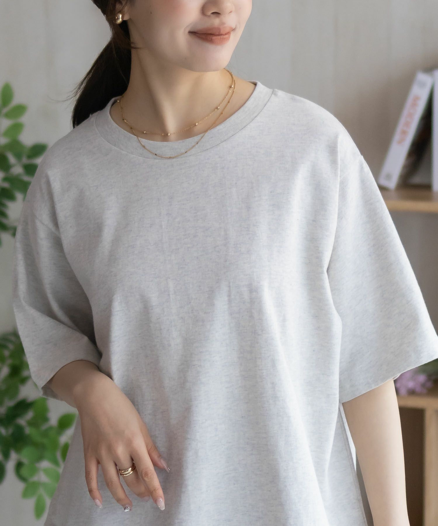 nAvy 裾リブTシャツ レディース ネコポス 対応商品