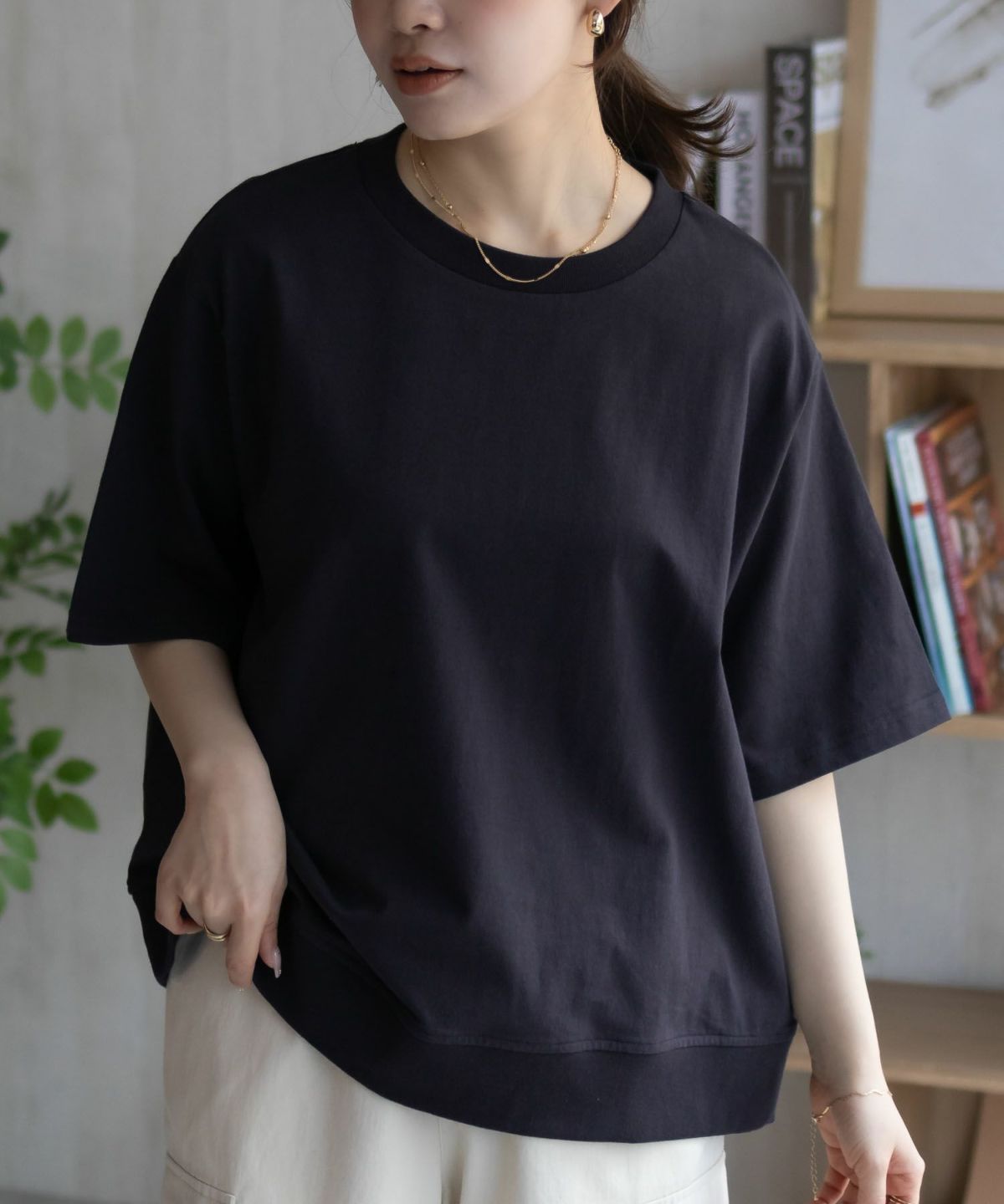 nAvy 裾リブTシャツ レディース ネコポス 対応商品