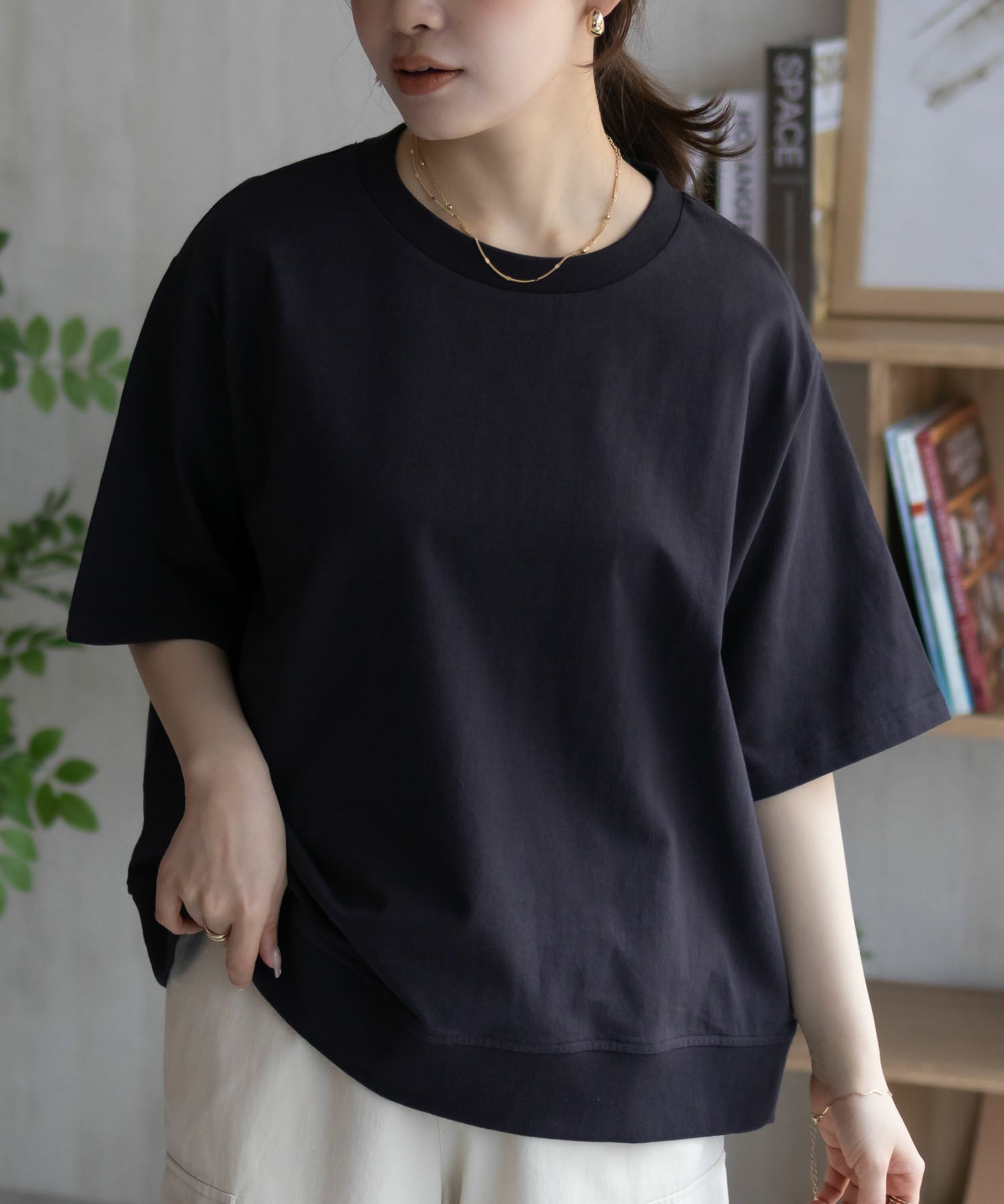nAvy エブリーT 裾リブTシャツ レディース メール便 対応商品商品サムネイル-5