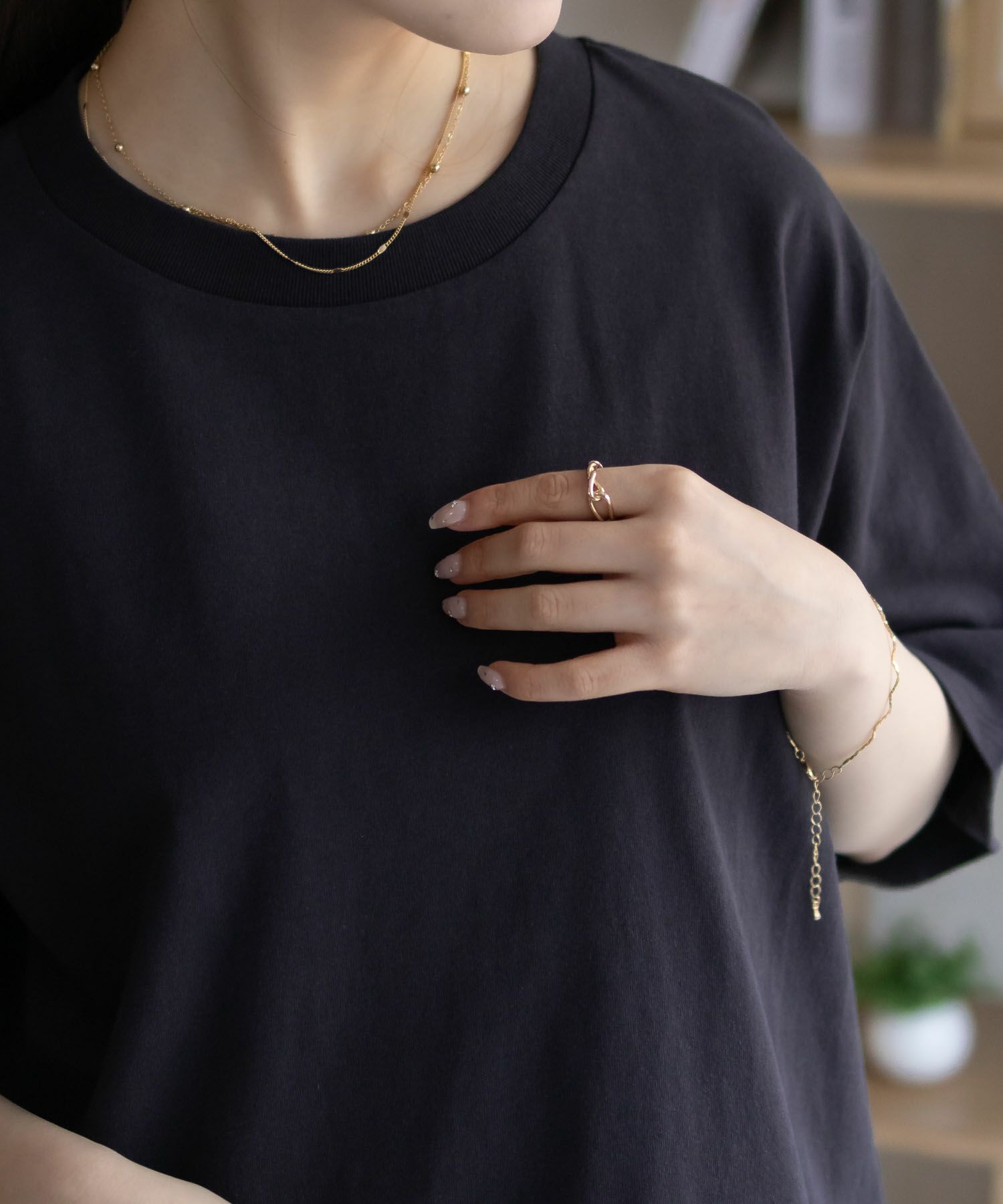 nAvy 裾リブTシャツ レディース ネコポス 対応商品
