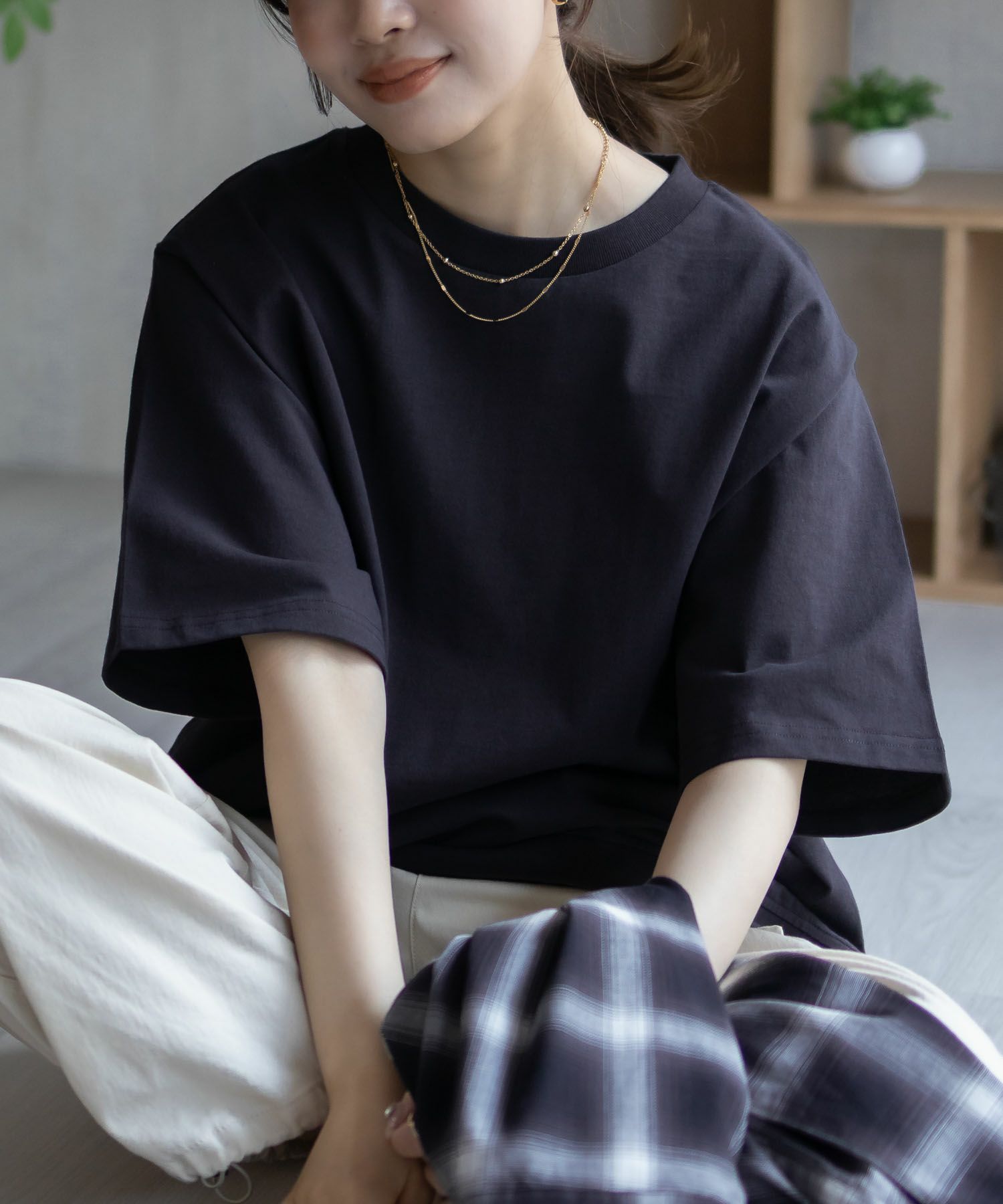 nAvy 裾リブTシャツ レディース ネコポス 対応商品