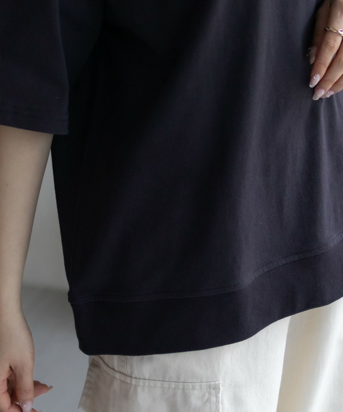 nAvy 裾リブTシャツ レディース ネコポス 対応商品